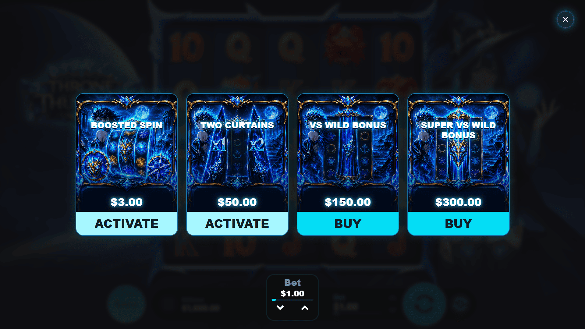 Throne of Thunder bonus buy menu