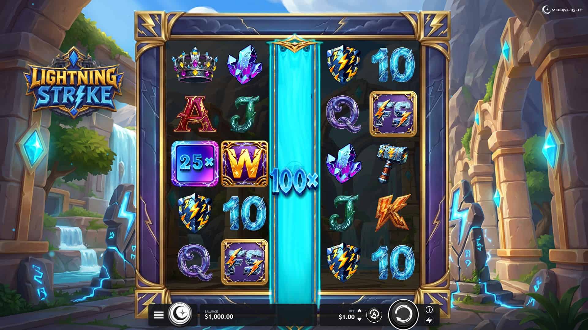 Lightning Strike slot gameplay reels