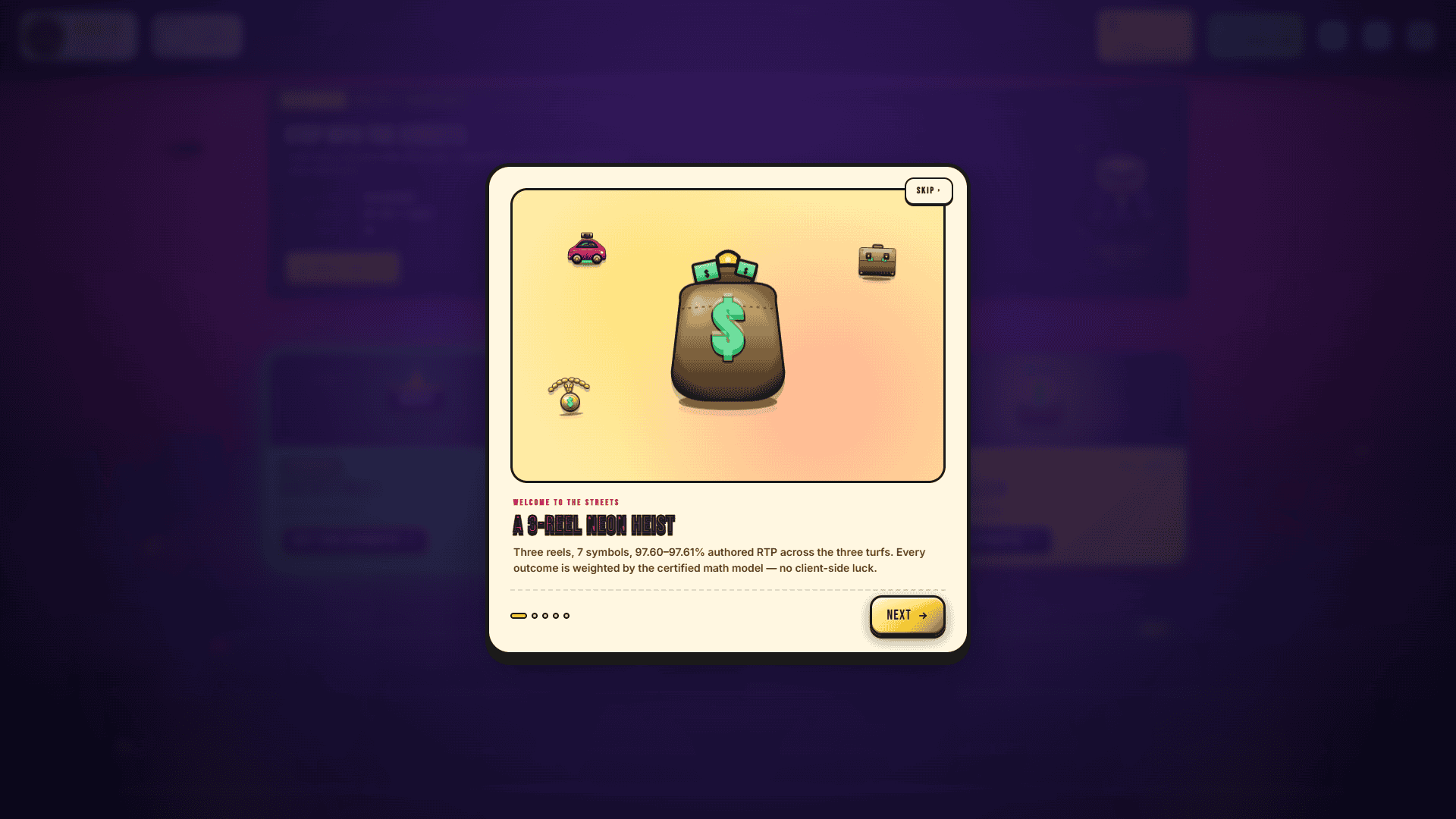 Grand Stake Auto VI slot intro screen