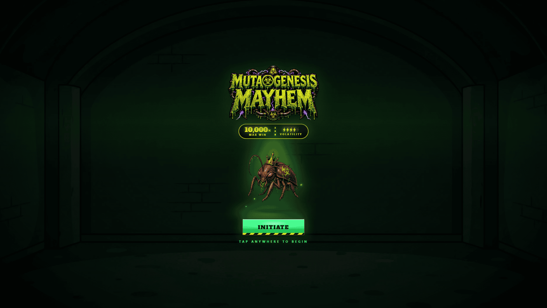 Mutagenesis Mayhem slot intro screen