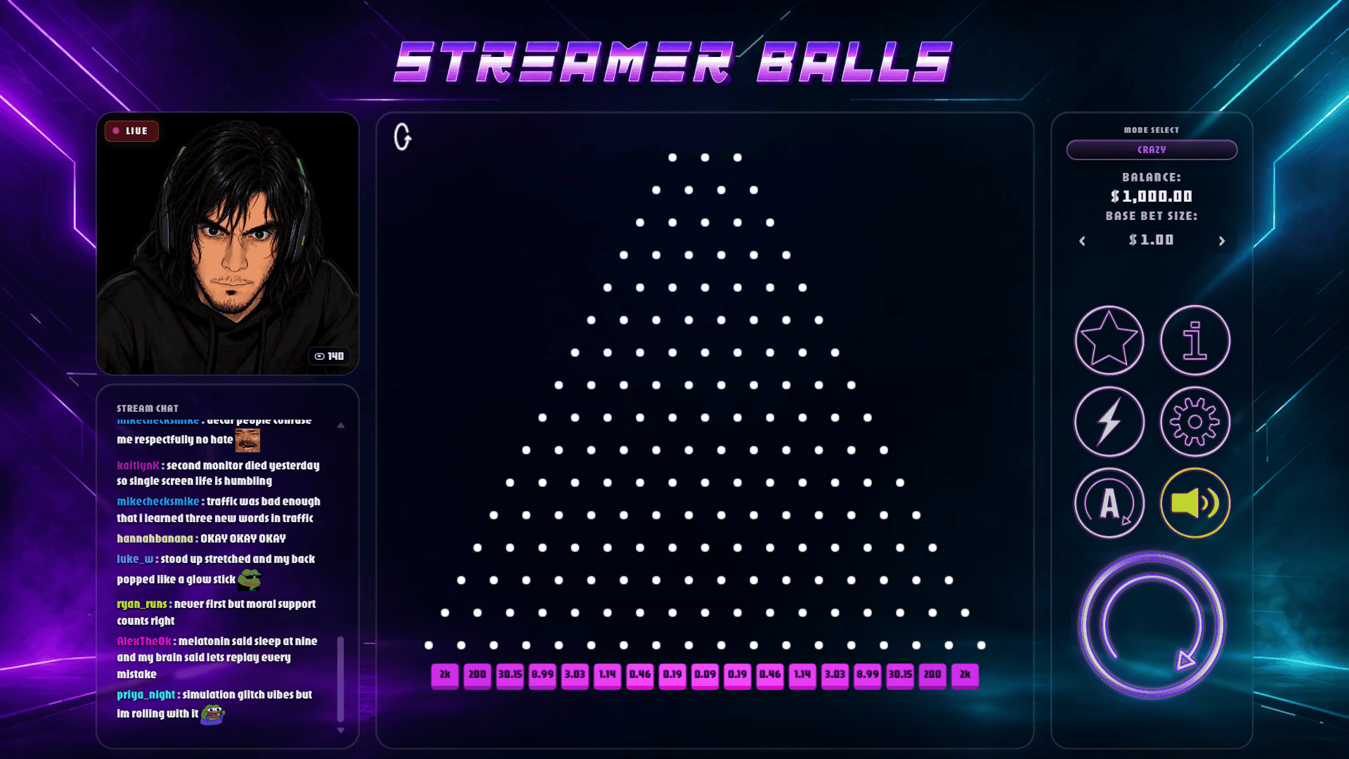 Streamer Balls slot gameplay reels