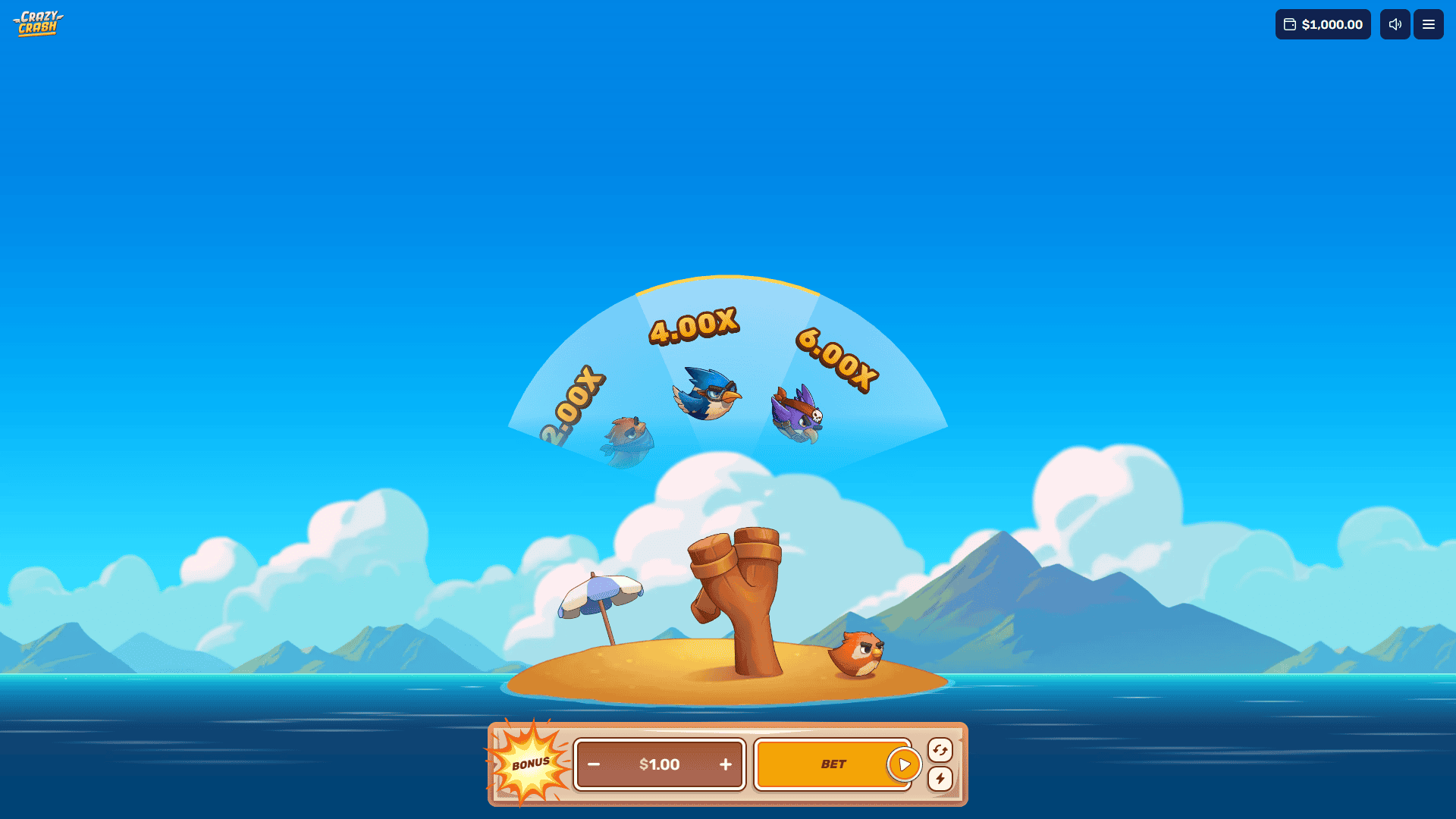 Crazy Crash slot gameplay reels