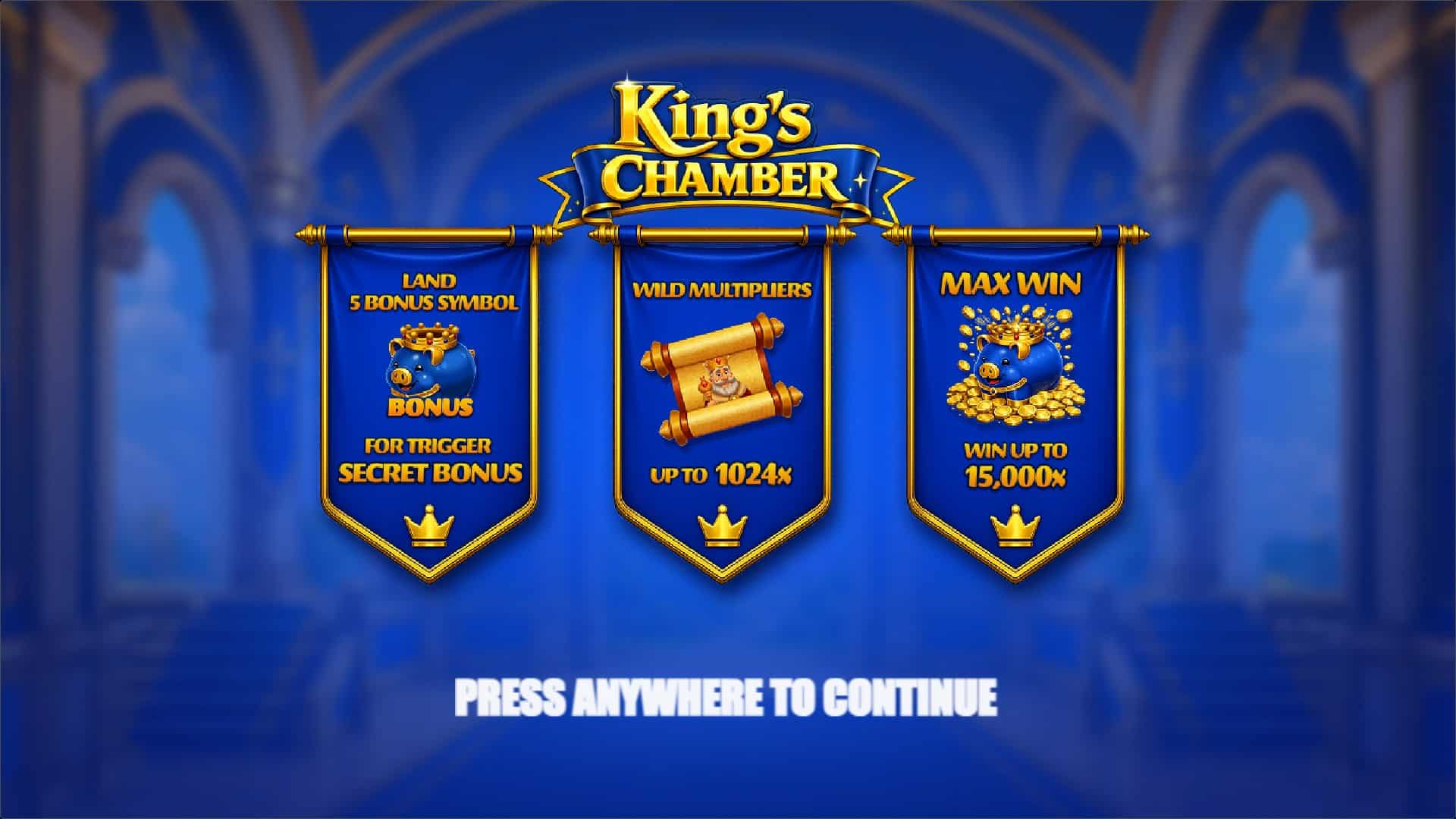 Kings Chamber slot intro screen