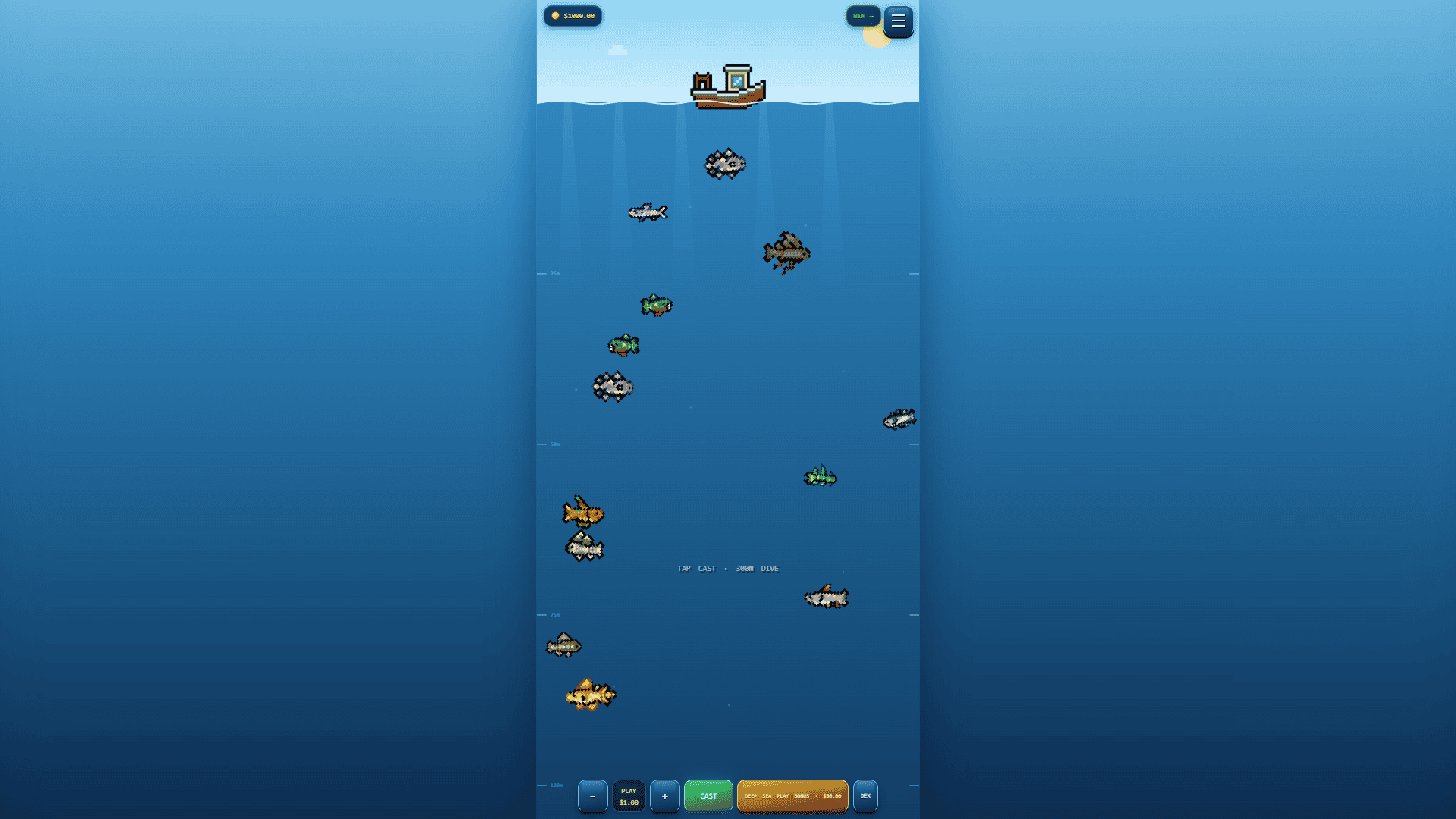 2D Fishing slot gameplay reels