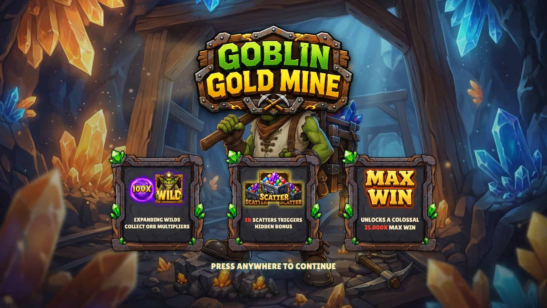 Goblin Gold Mine slot intro screen