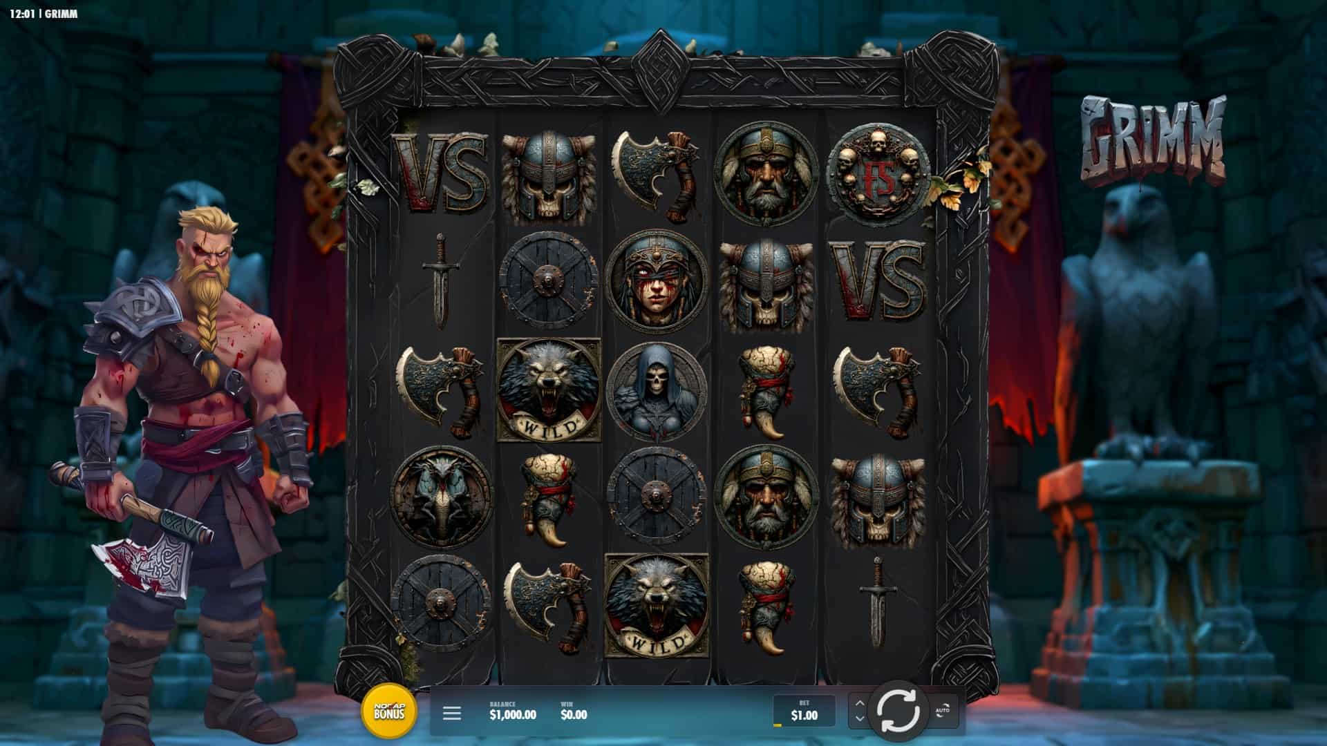 Grimm slot gameplay reels