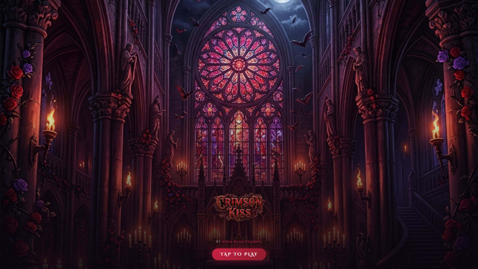 Crimson Kiss slot intro screen