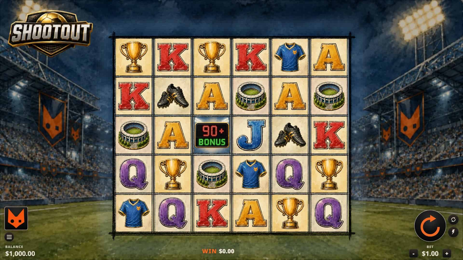 Shootout slot gameplay reels