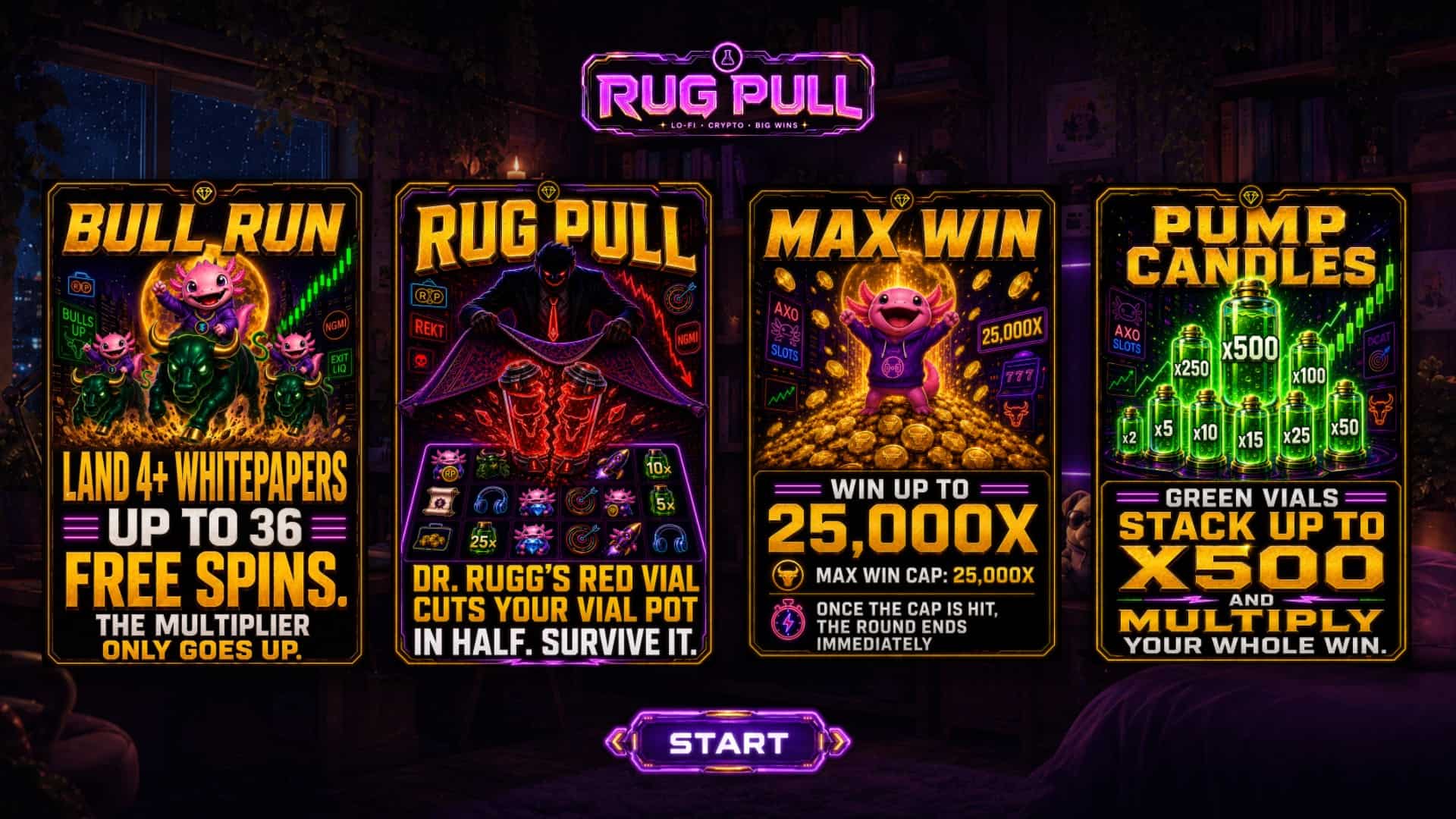 Rug Pull slot intro screen