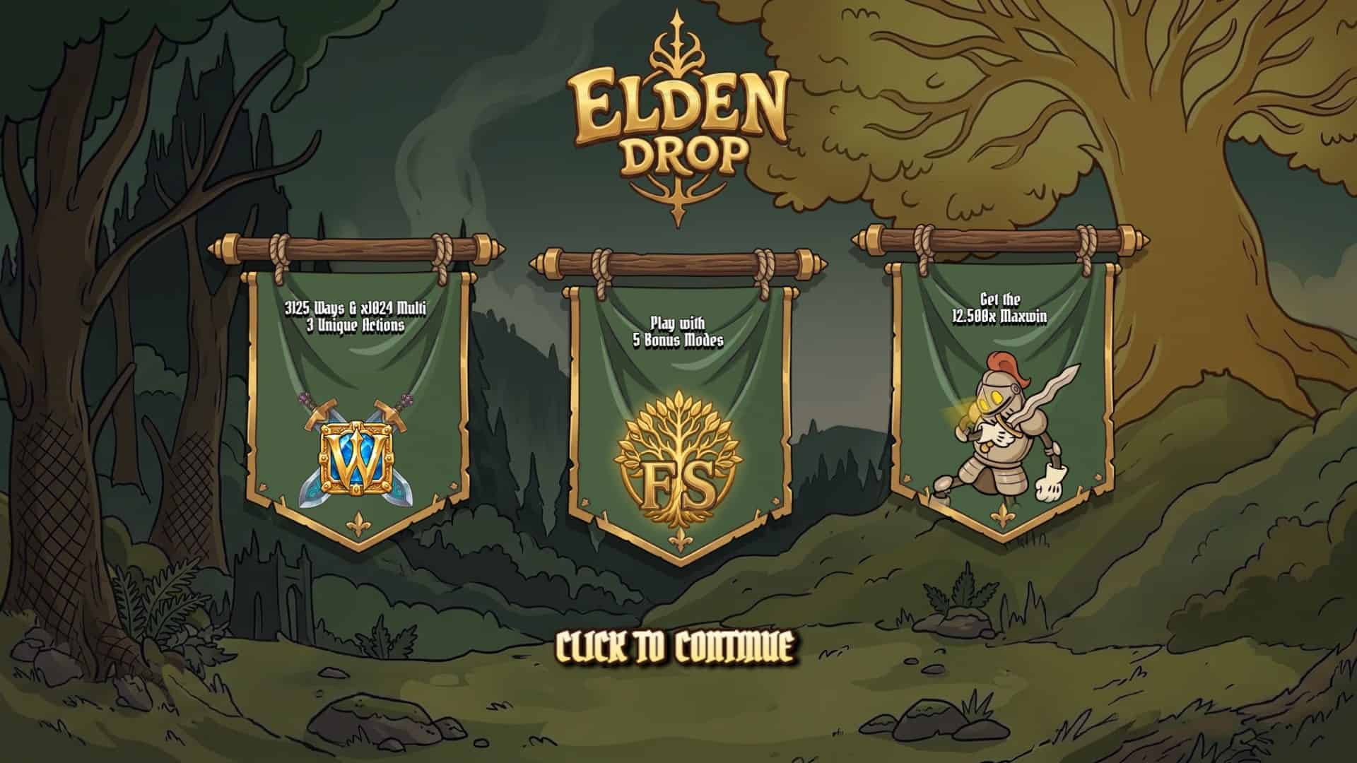 Elden Drop slot intro screen