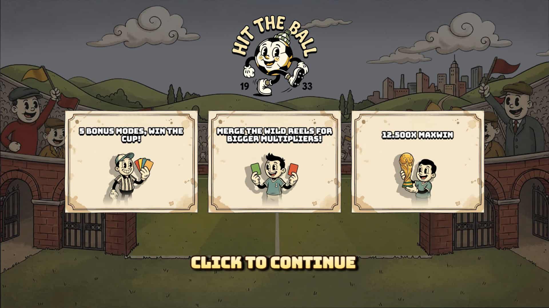 Hit The Ball slot intro screen