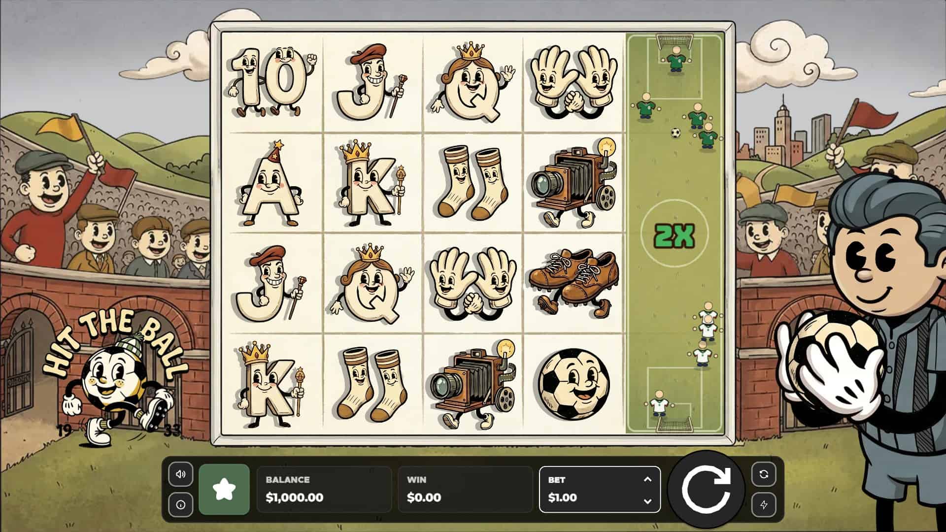 Hit The Ball slot gameplay reels