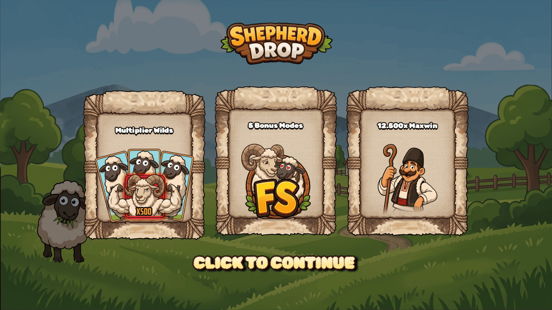 Shepherd Drop slot intro screen