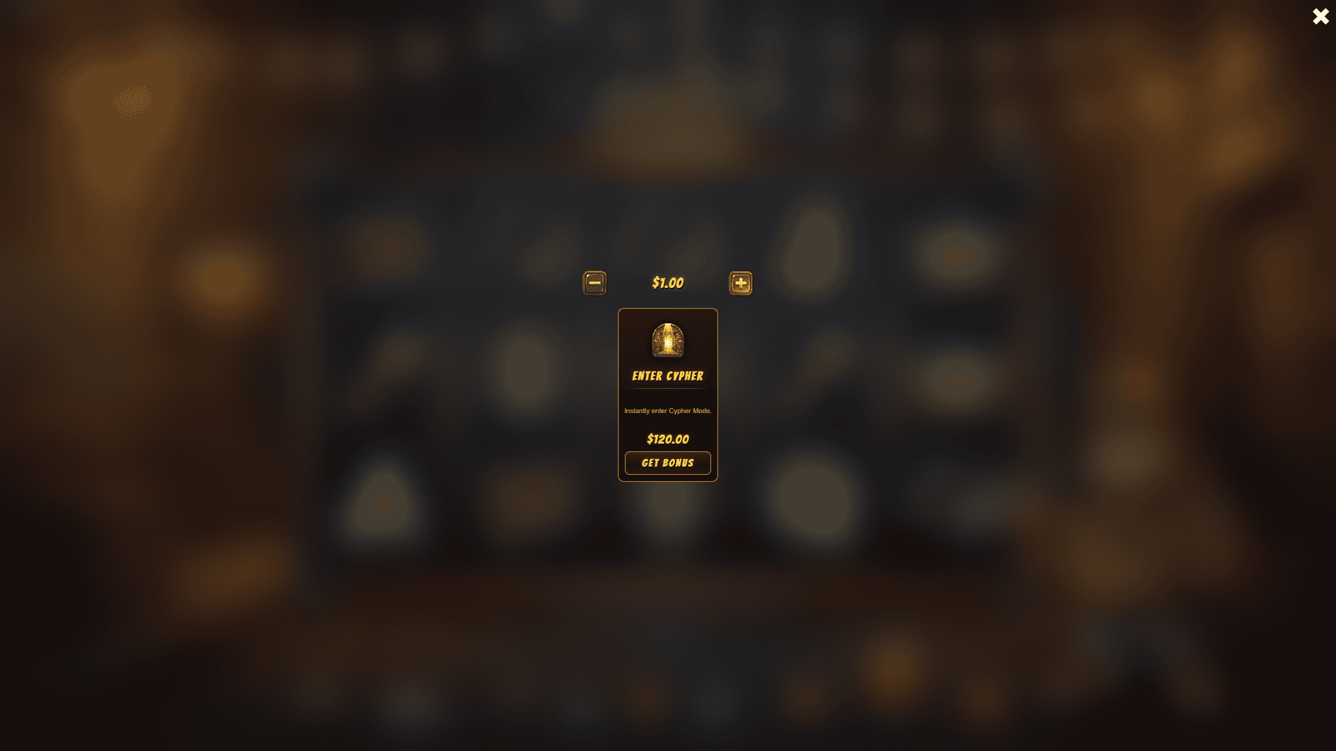 Street Cypher bonus buy menu