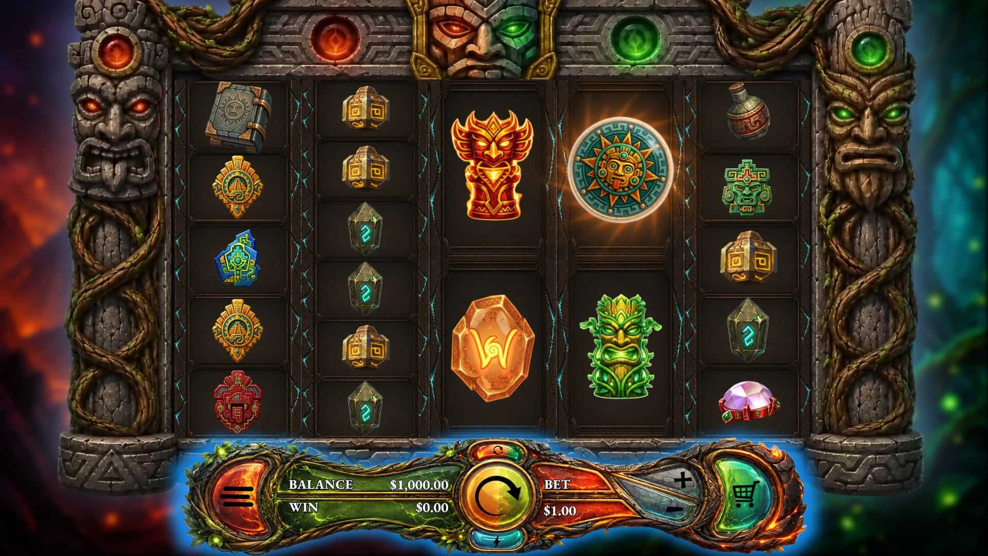 Mythic Totems slot gameplay reels