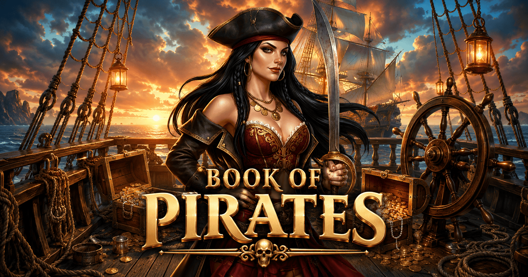Book of Pirates Slot Demo by Overheat Studio slot cover image