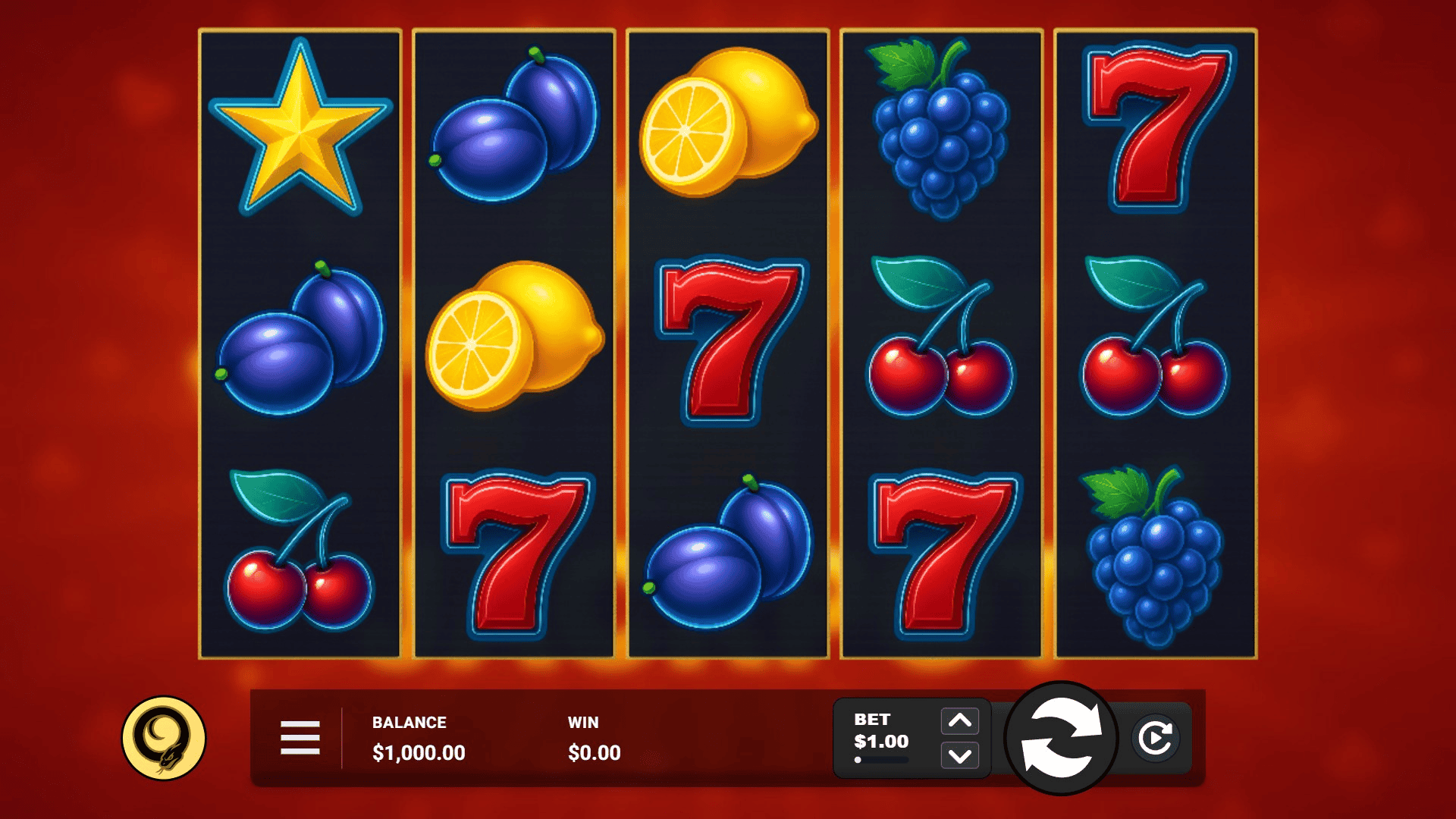 20 Lucky Fruits slot gameplay reels