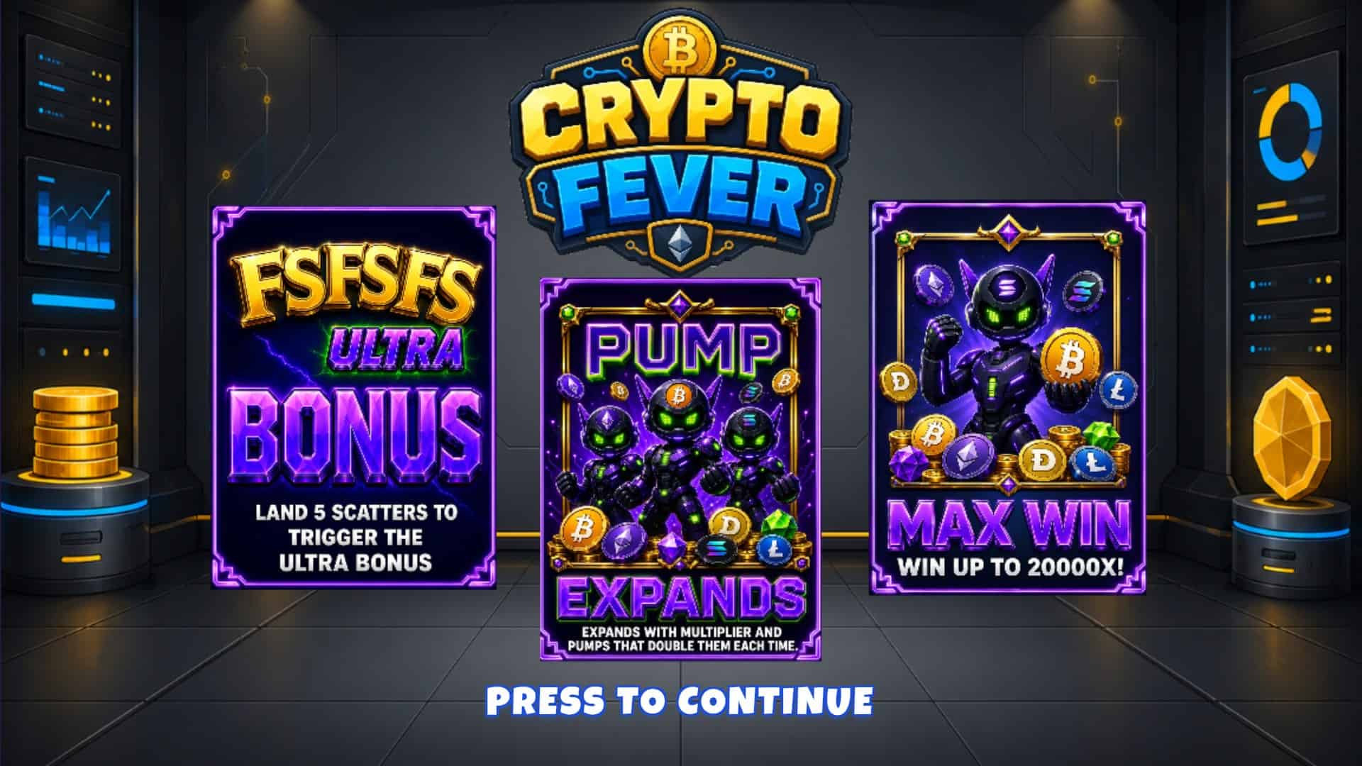 Crypto Fever slot intro screen