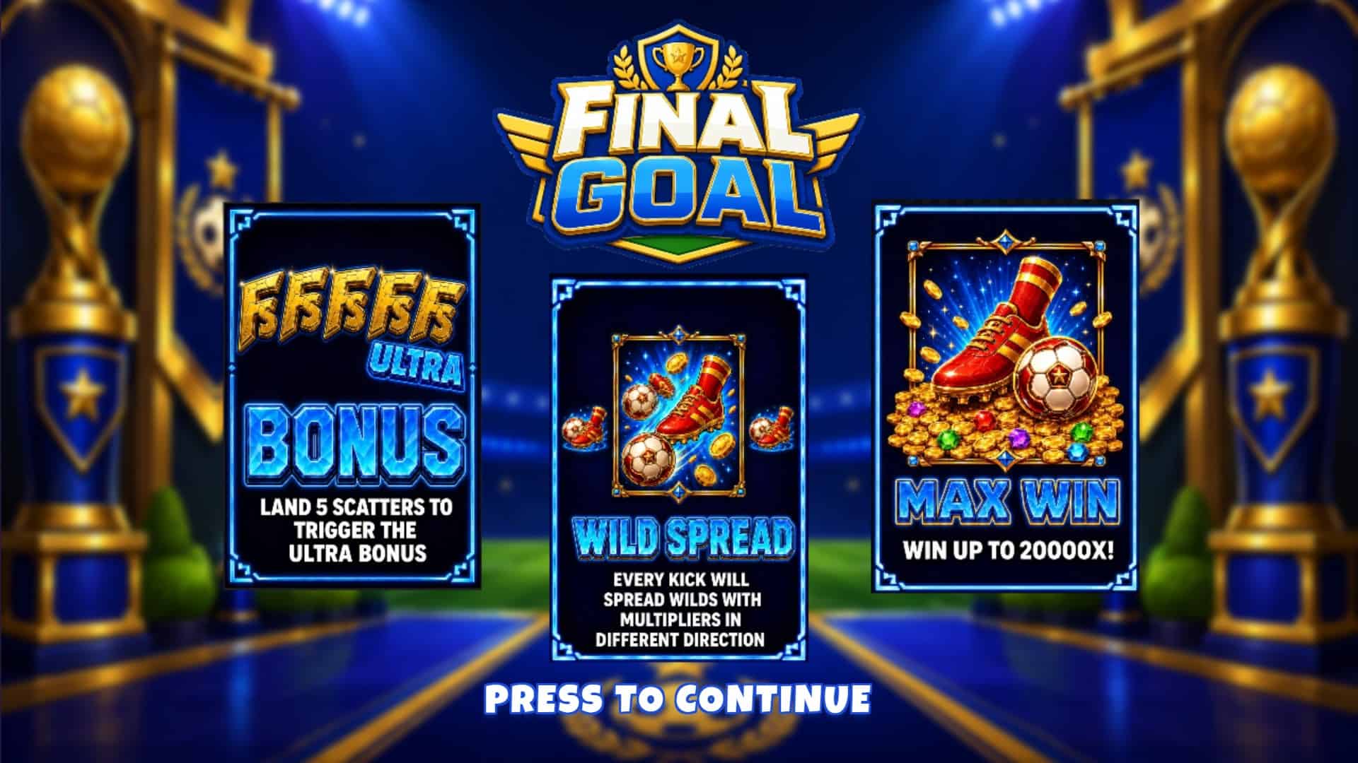 Final Goal slot intro screen