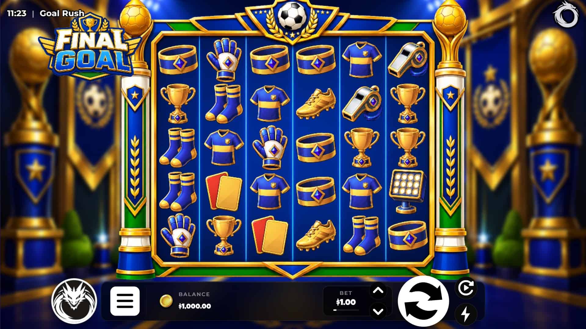Final Goal slot gameplay reels