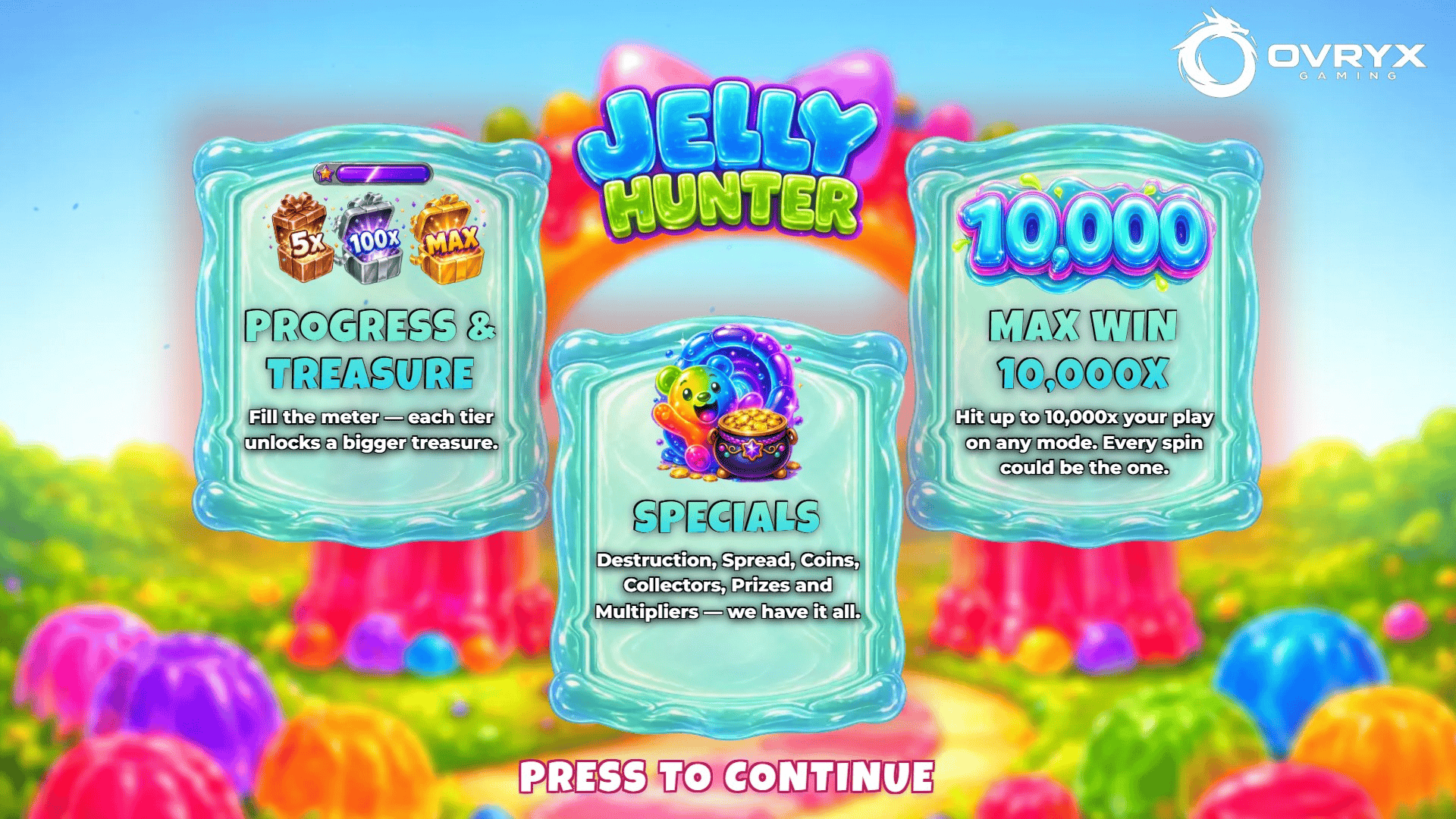 Jelly Hunter slot intro screen