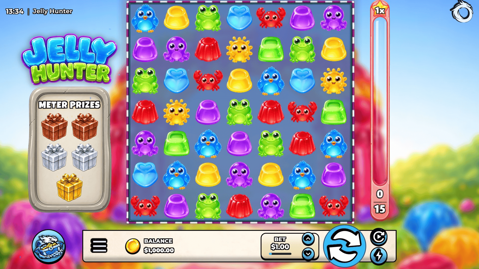 Jelly Hunter slot gameplay reels