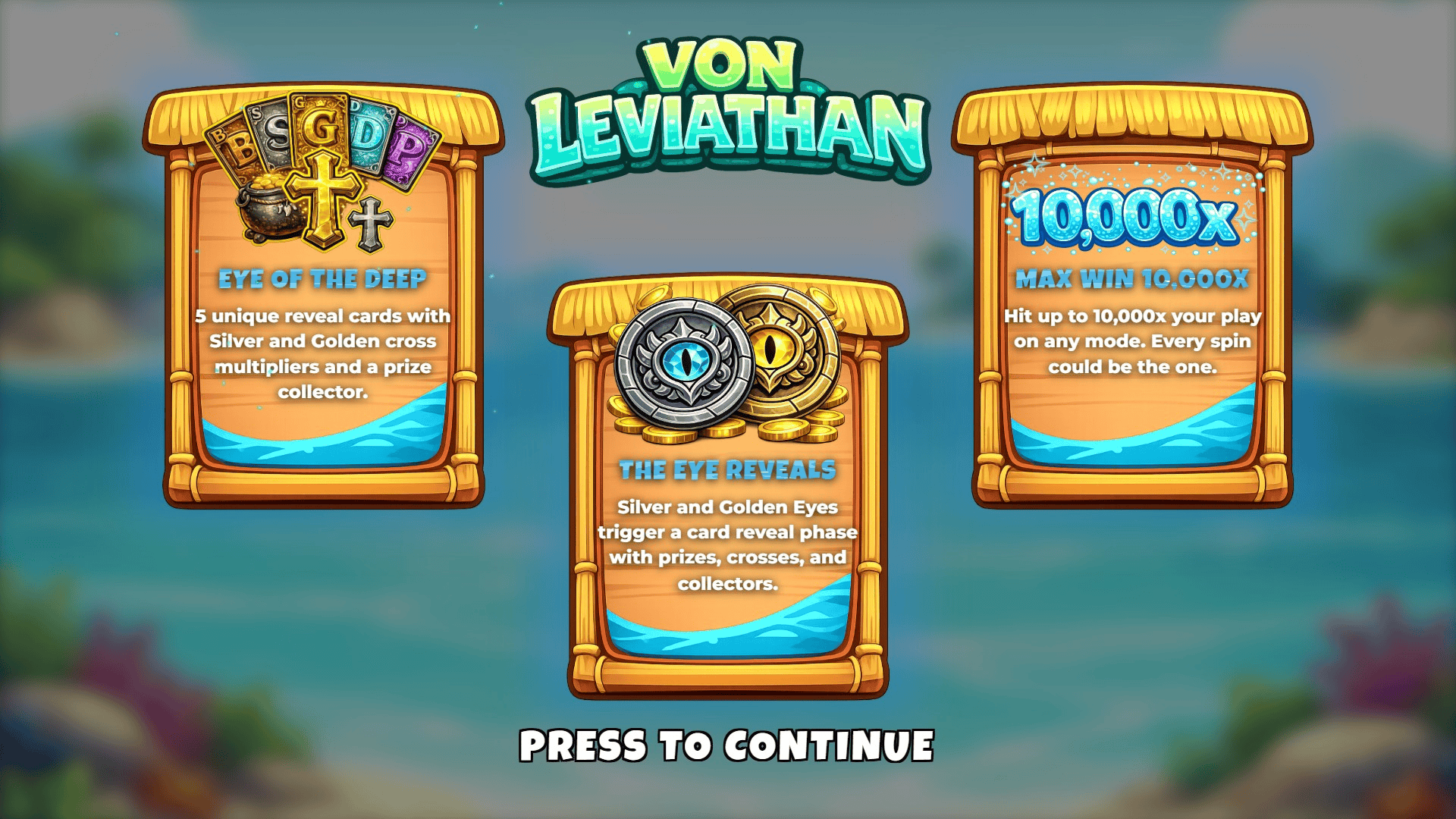 Von Leviathan slot intro screen