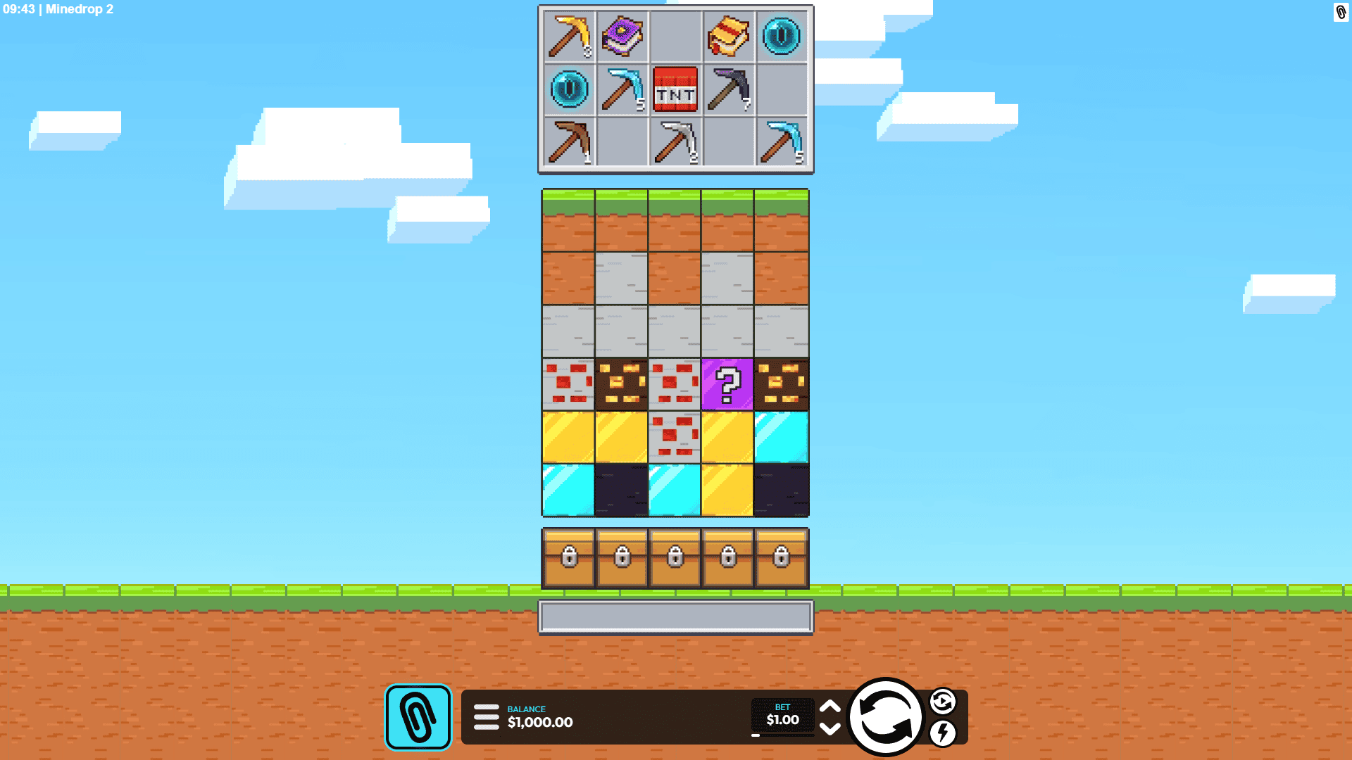 Minedrop 2 Bonus Buy slot intro screen