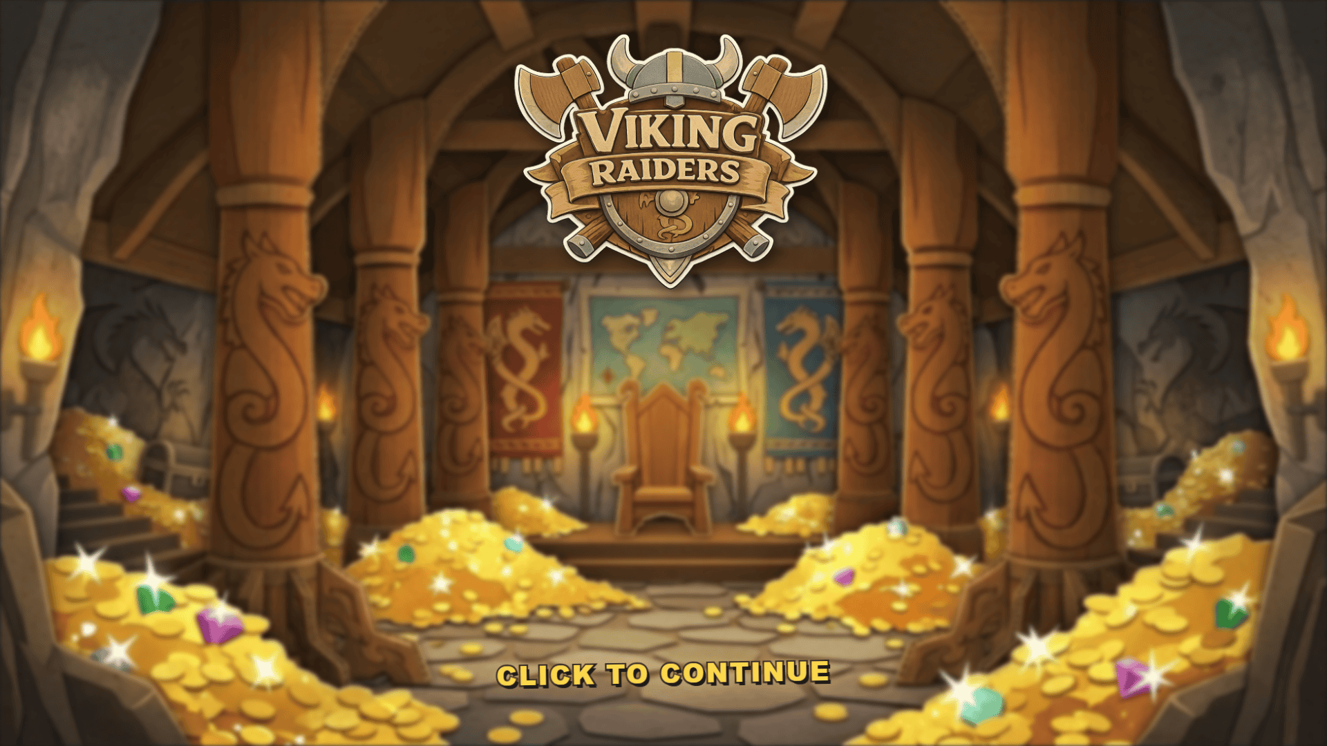 Vikings Raiders slot intro screen