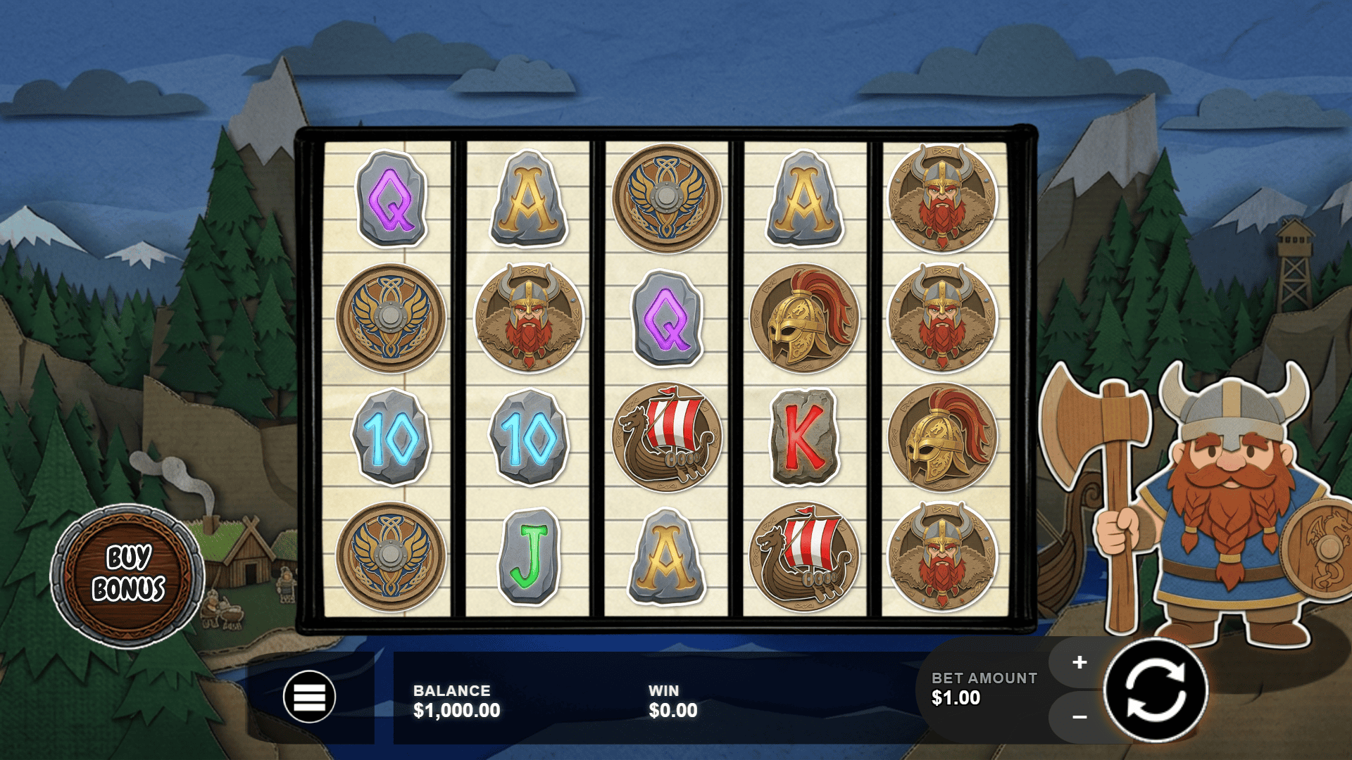 Vikings Raiders slot gameplay reels