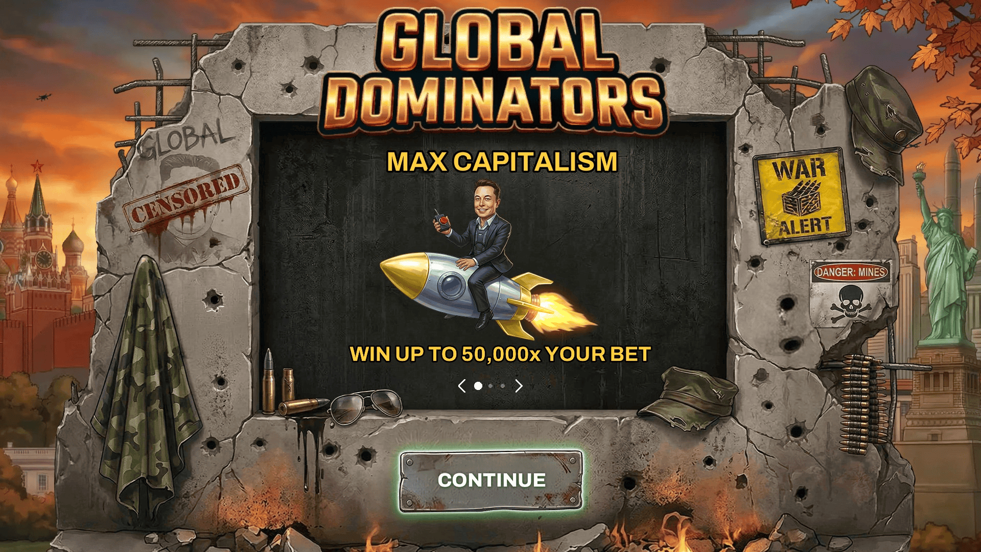 Global Dominators slot intro screen