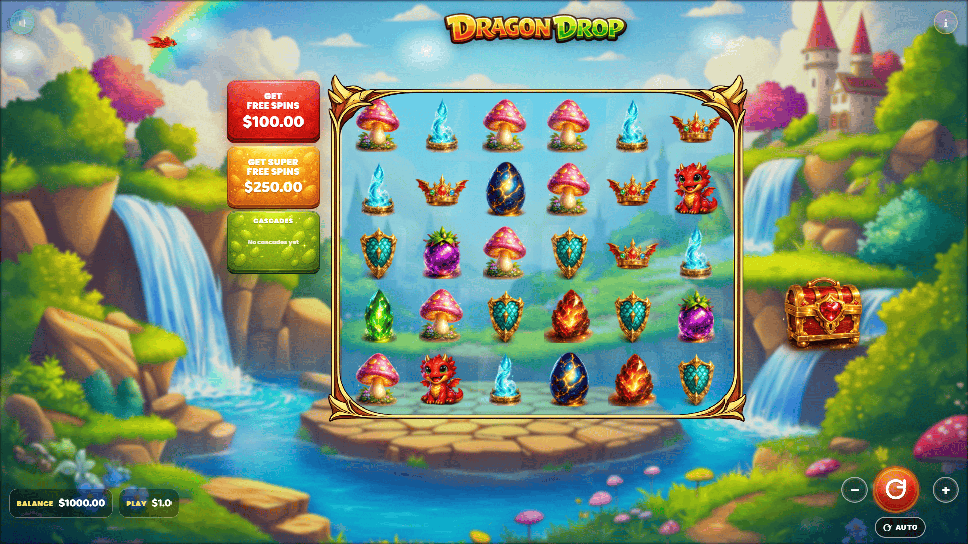 Dragon Drop slot gameplay reels