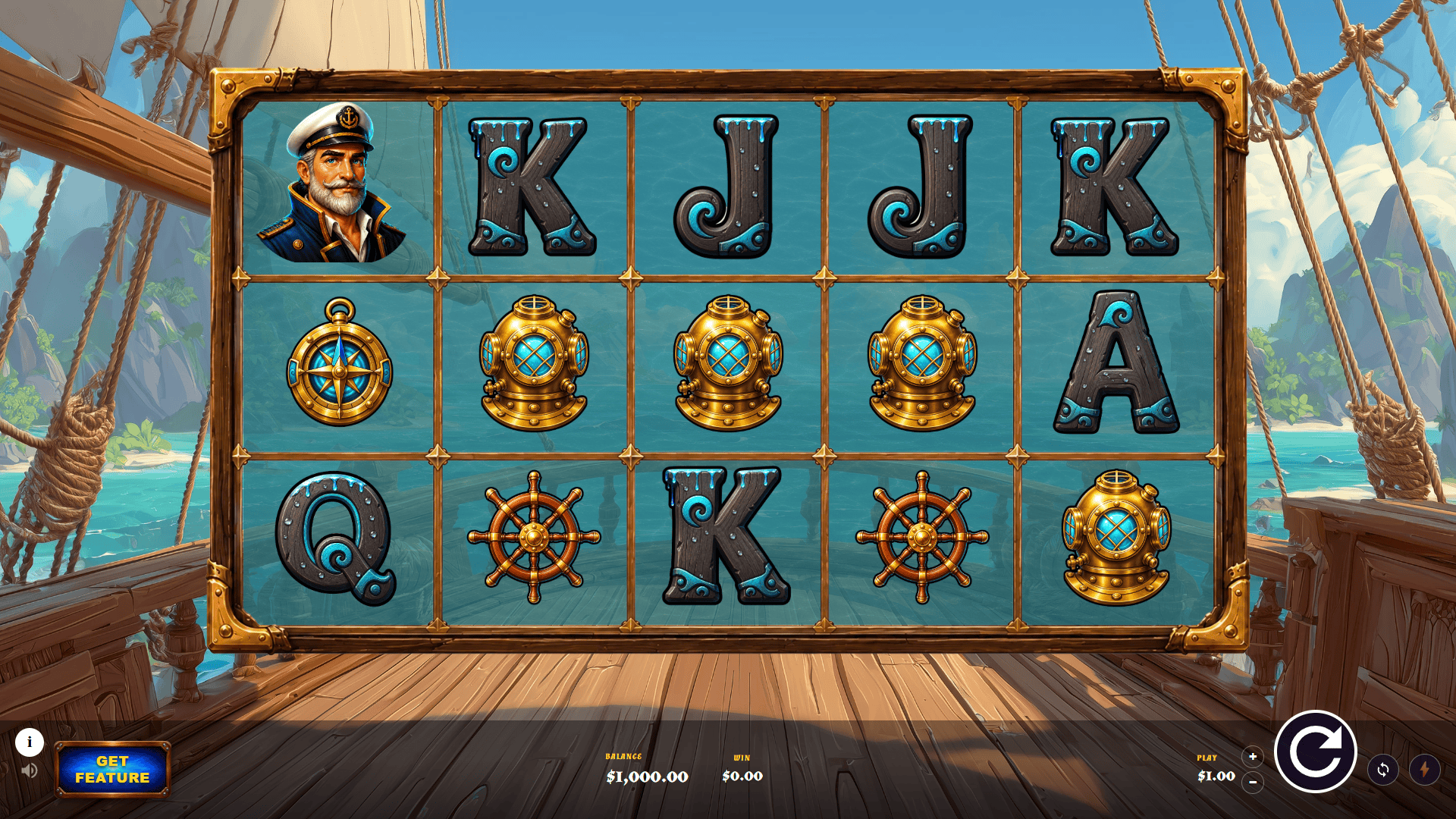 Krakens Wrath slot gameplay reels