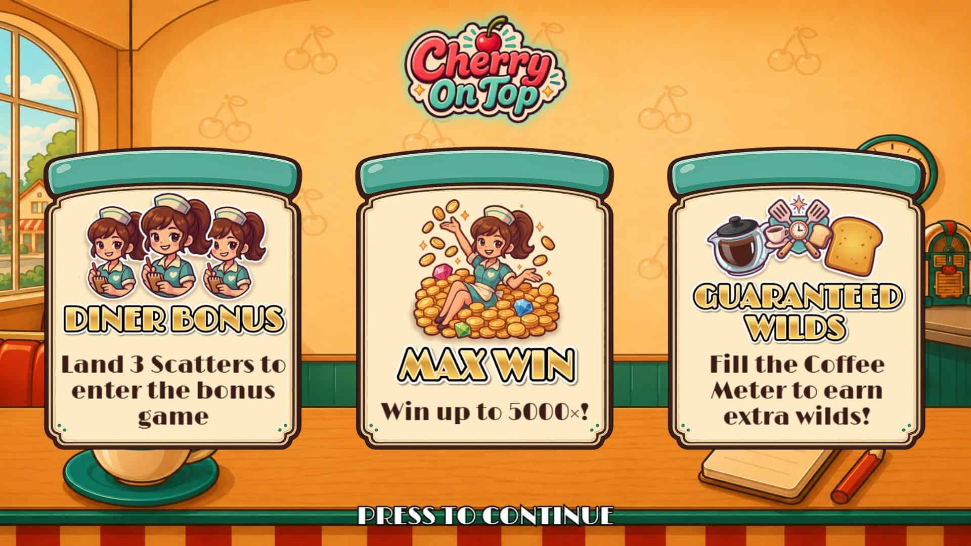Cherry On Top slot intro screen