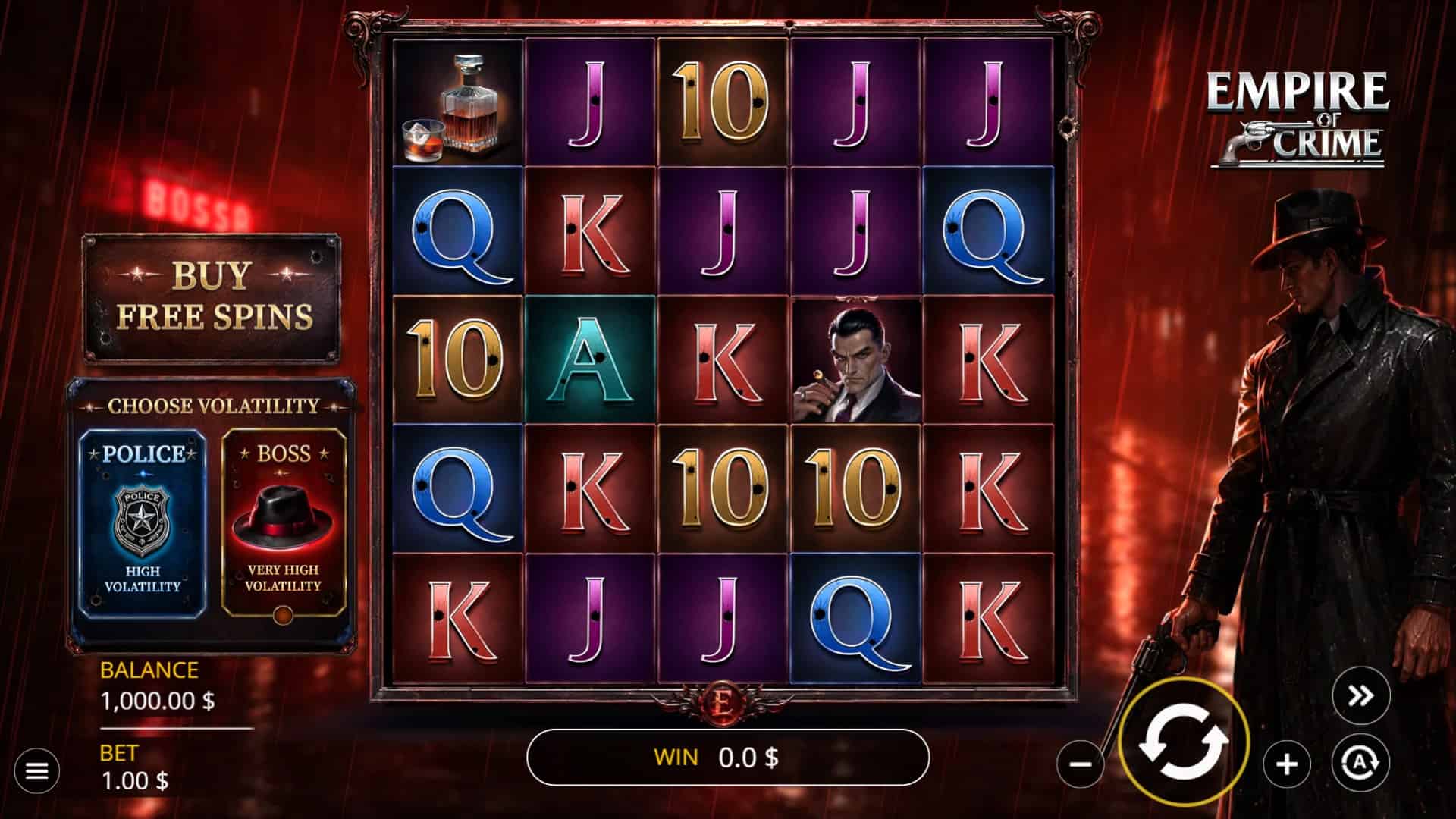 Empire of Crime slot gameplay reels