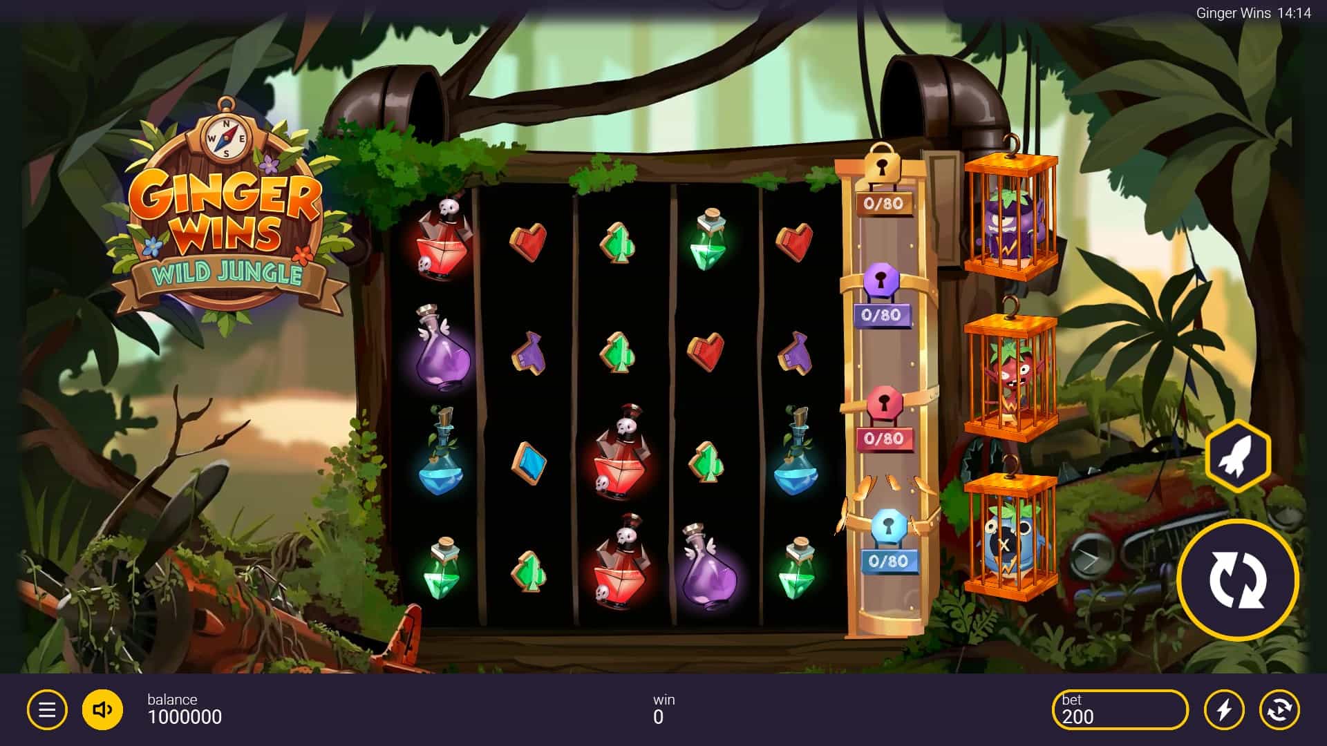 Ginger Wins slot gameplay reels