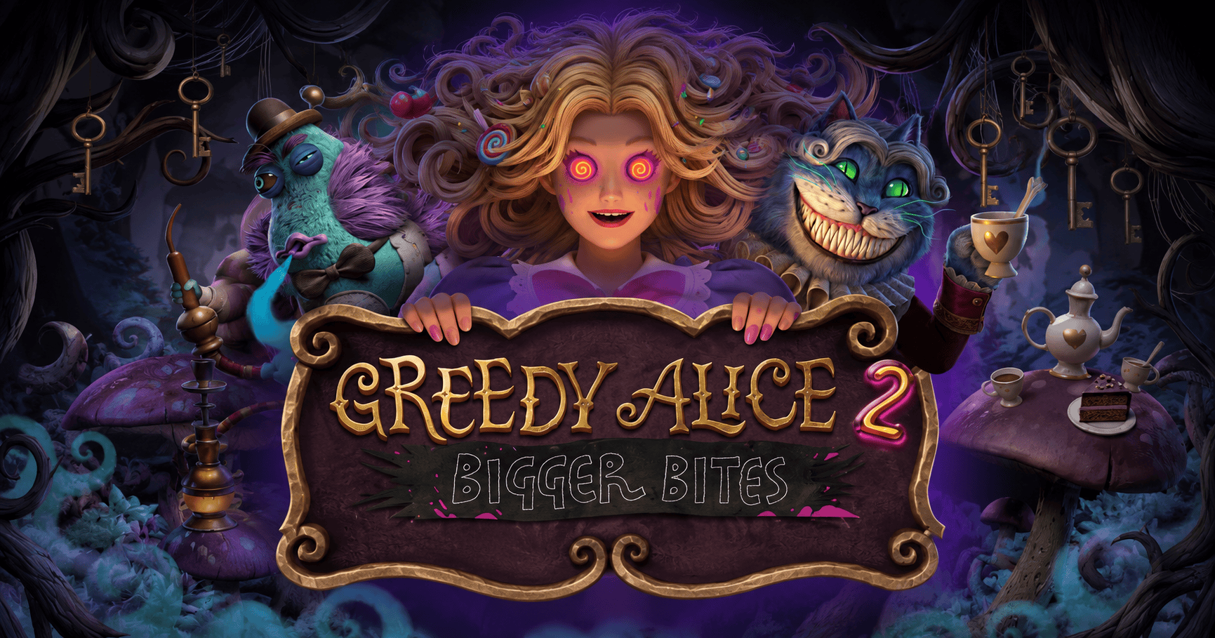 Greedy Alice 2 Bigger Bites Slot Demo by Peter & Sons slot cover image