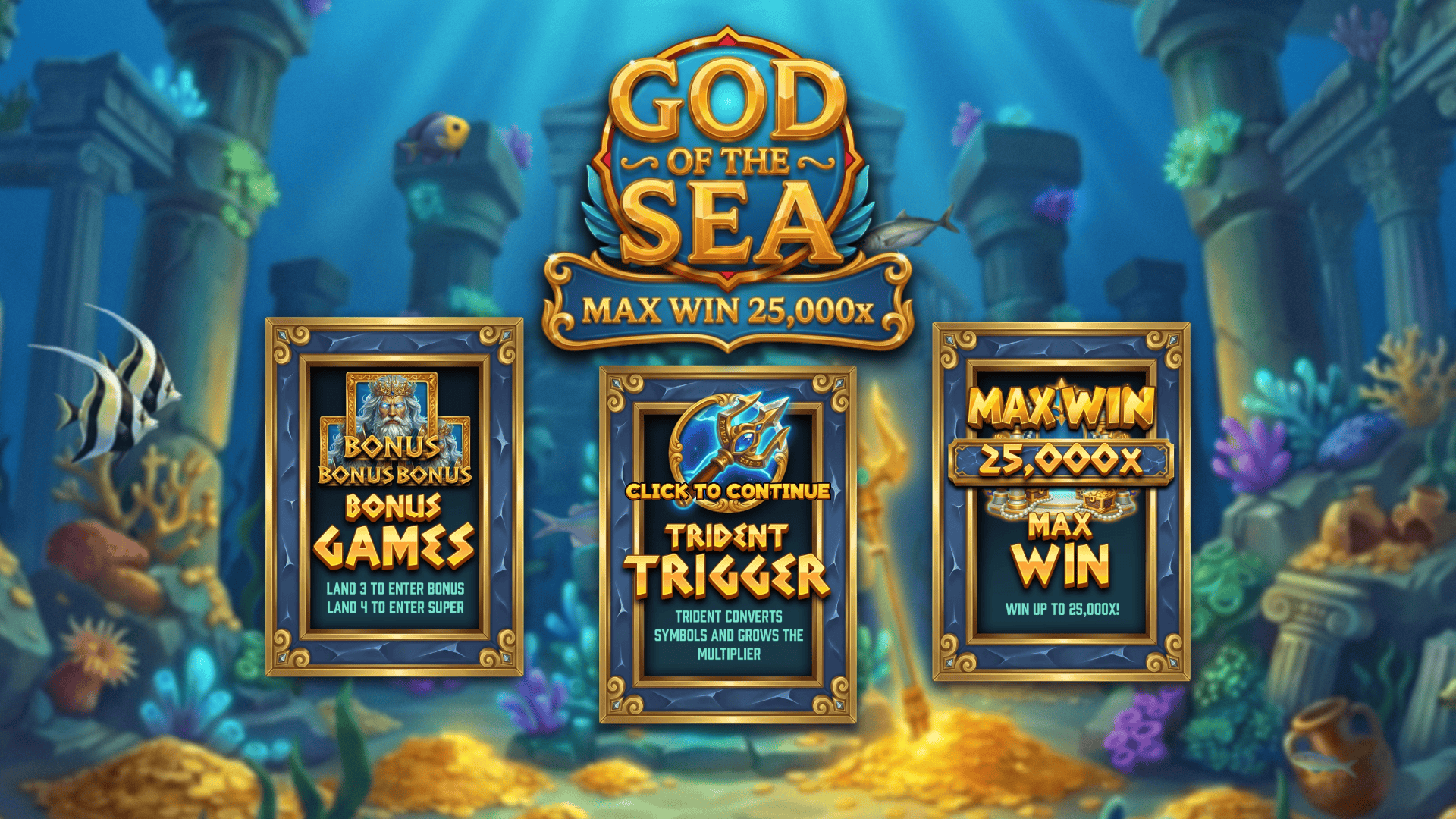 God Of The Sea slot intro screen
