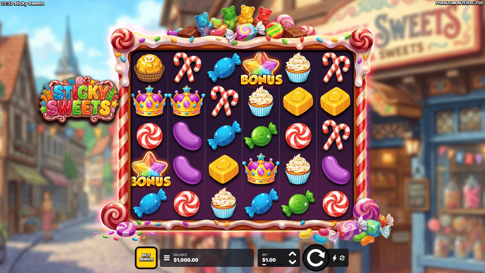 Sticky Sweets slot gameplay reels