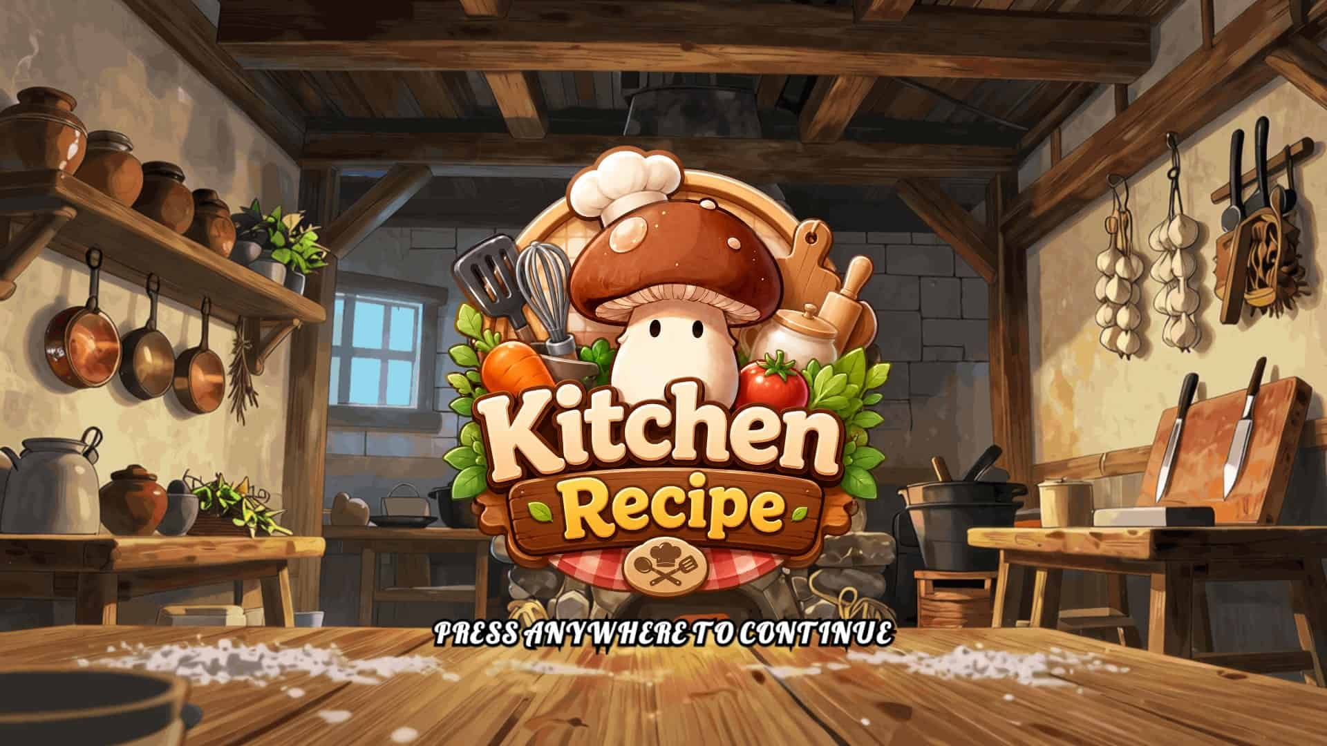 Kitchen Recipe slot intro screen