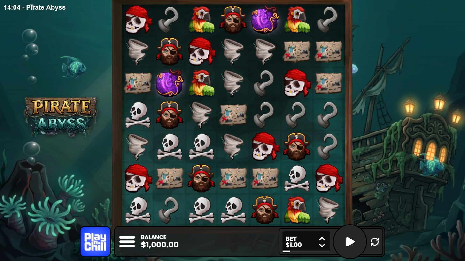 Pirate Abyss slot gameplay reels