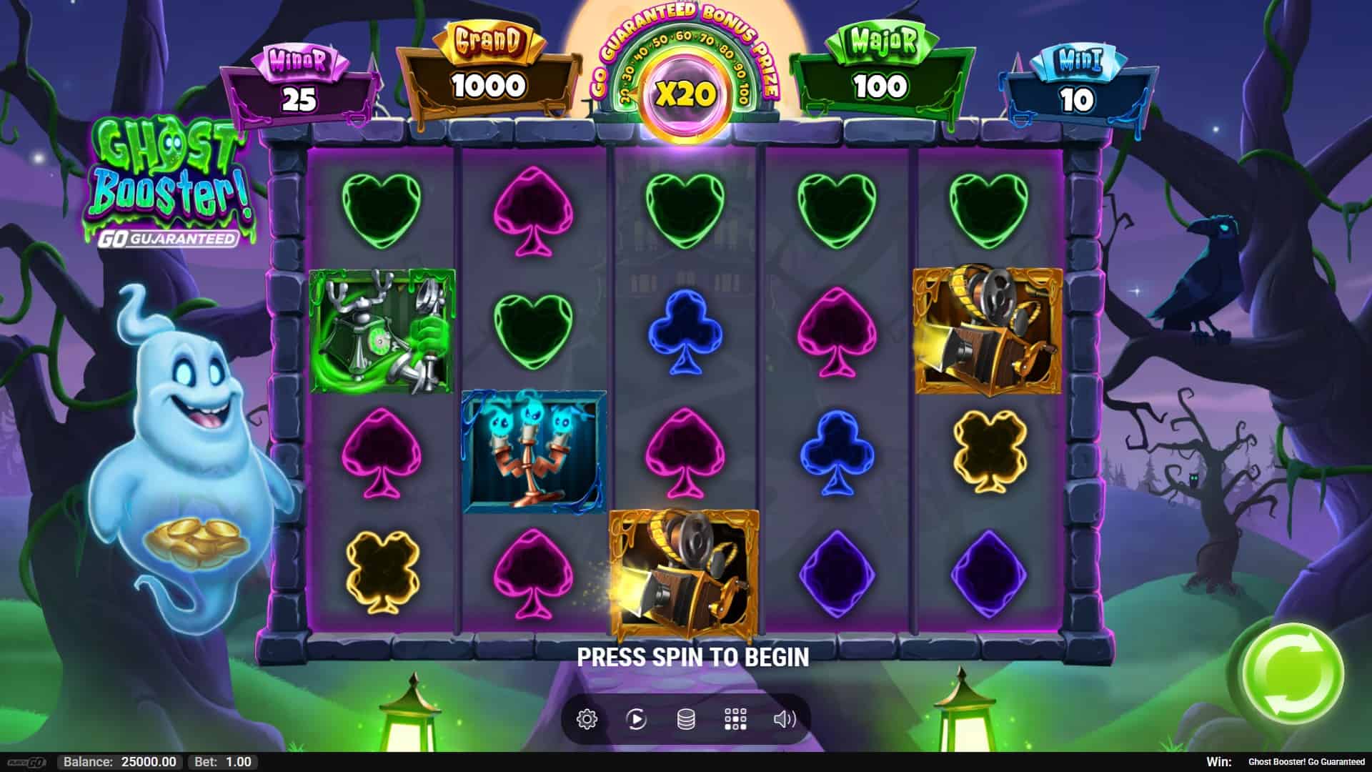 Ghost Booster slot gameplay reels