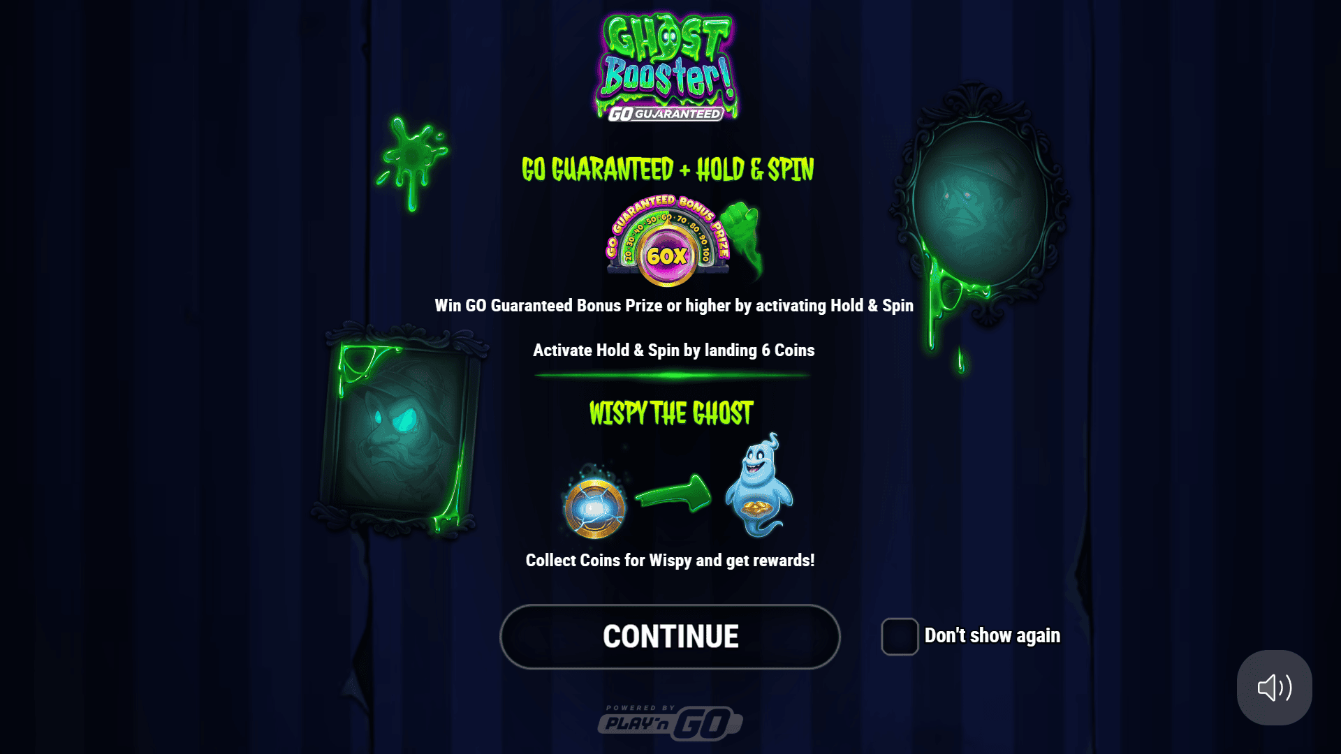 Ghost Booster slot intro screen