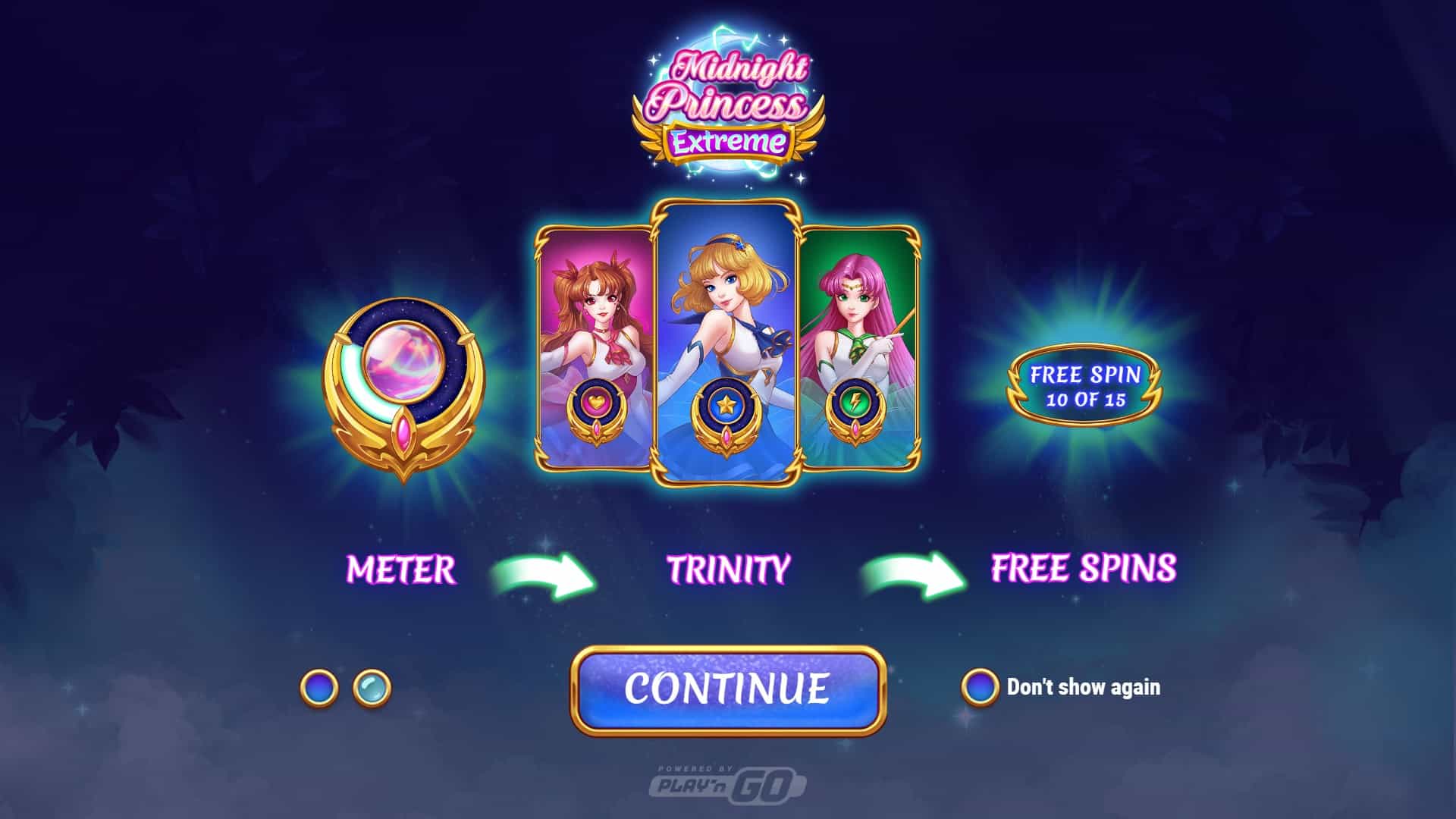 Midnight Princess Extreme slot intro screen