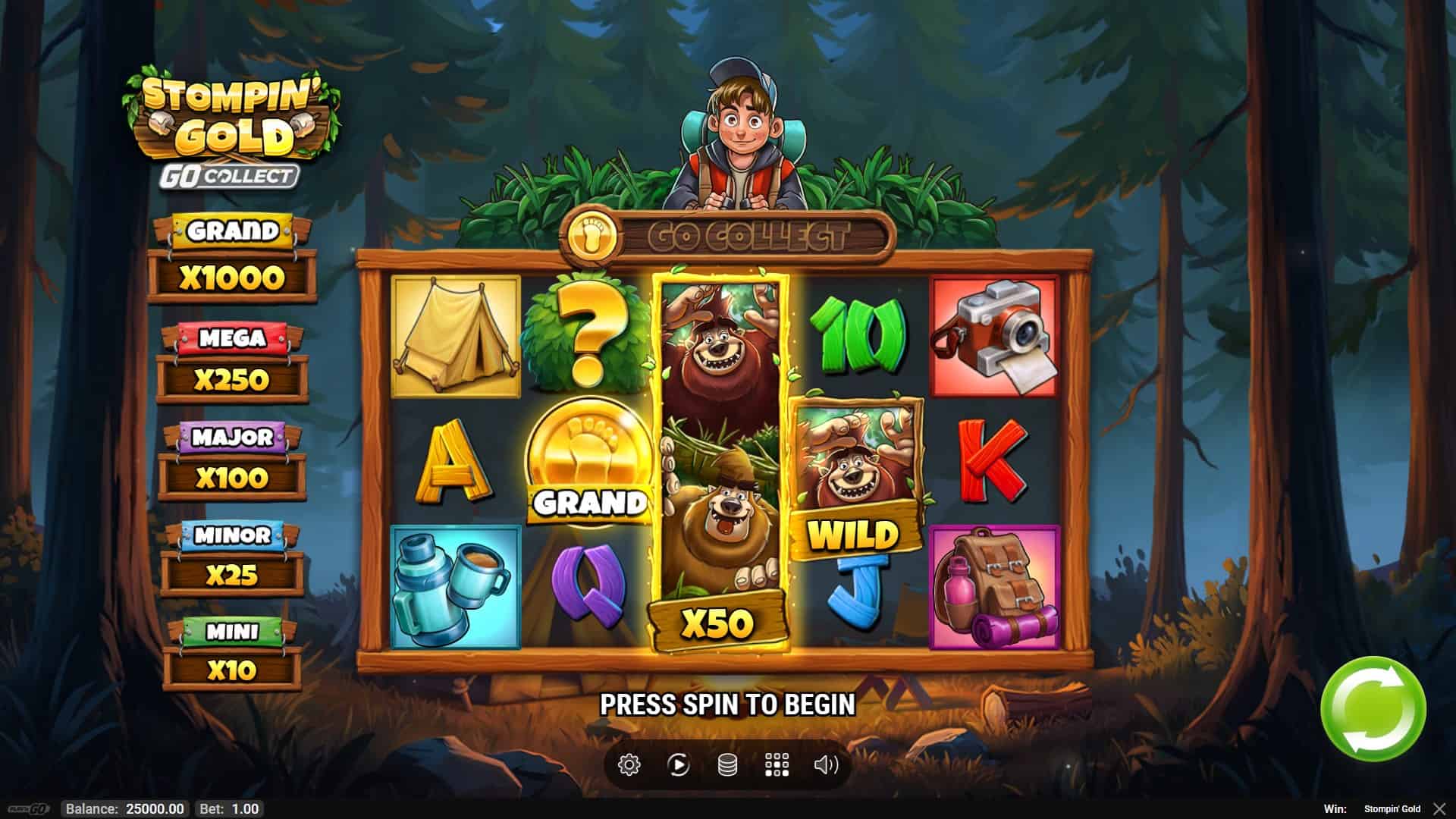 Stompin’ Gold slot gameplay reels