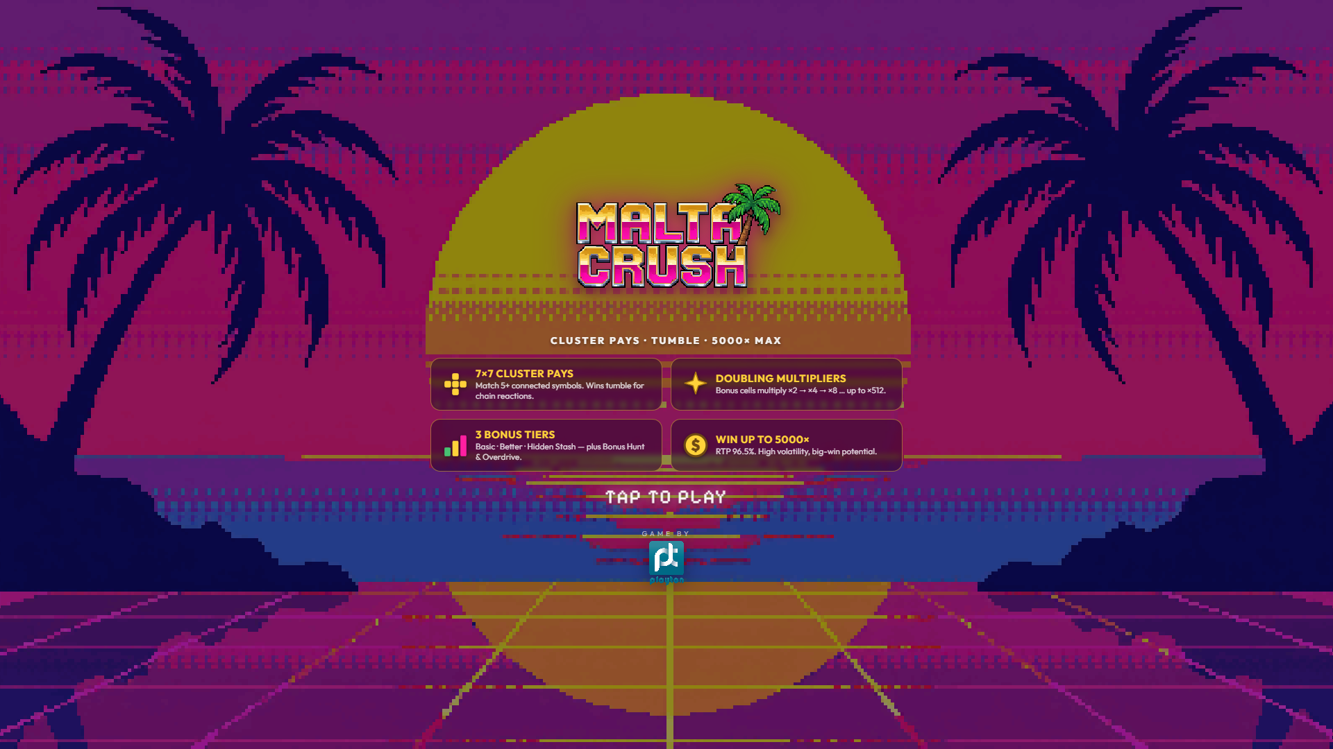 Malta Crush slot intro screen