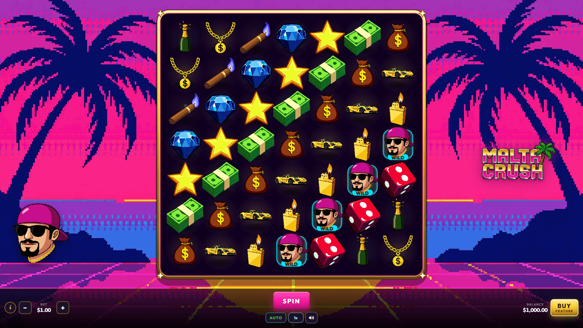 Malta Crush slot gameplay reels