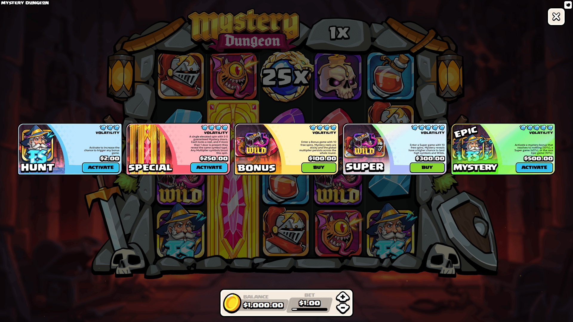 Mystery Dungeon bonus buy menu