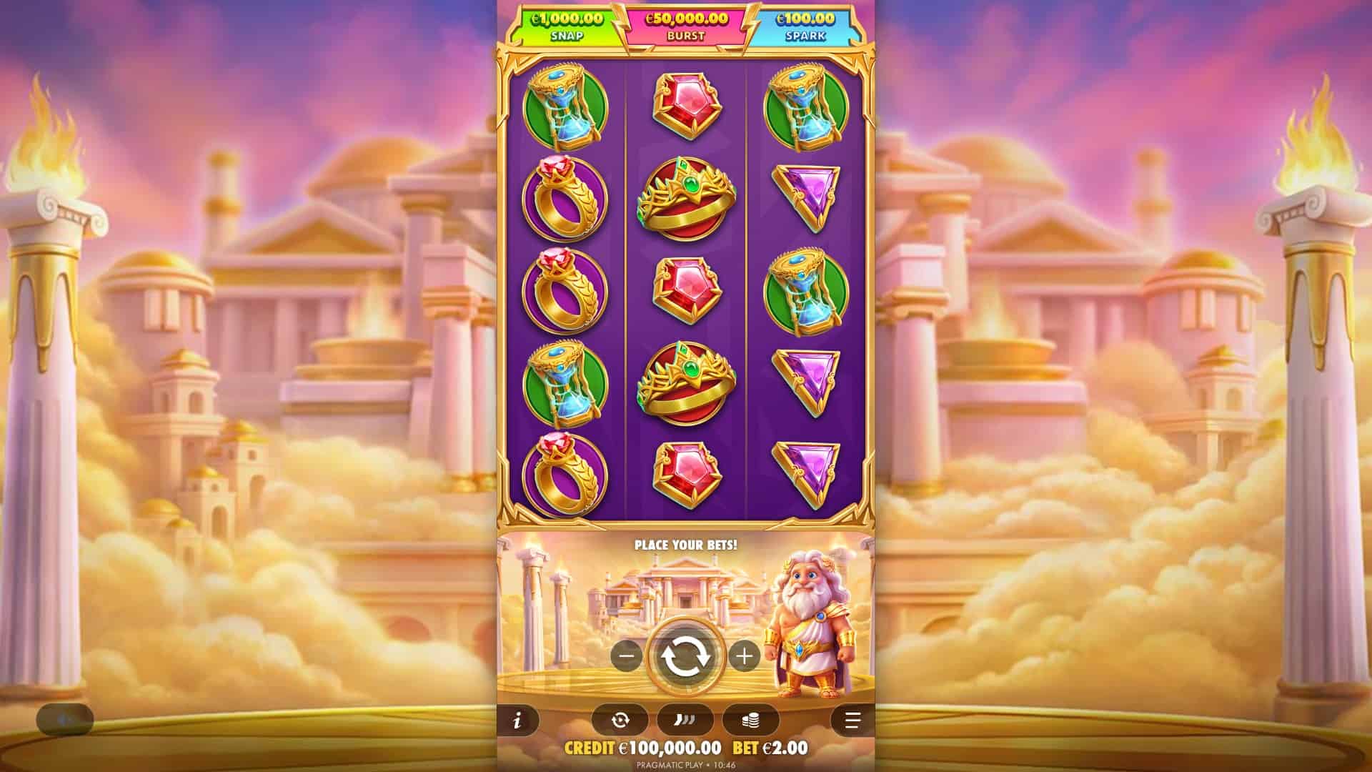 Gates of Olympus POP slot gameplay reels