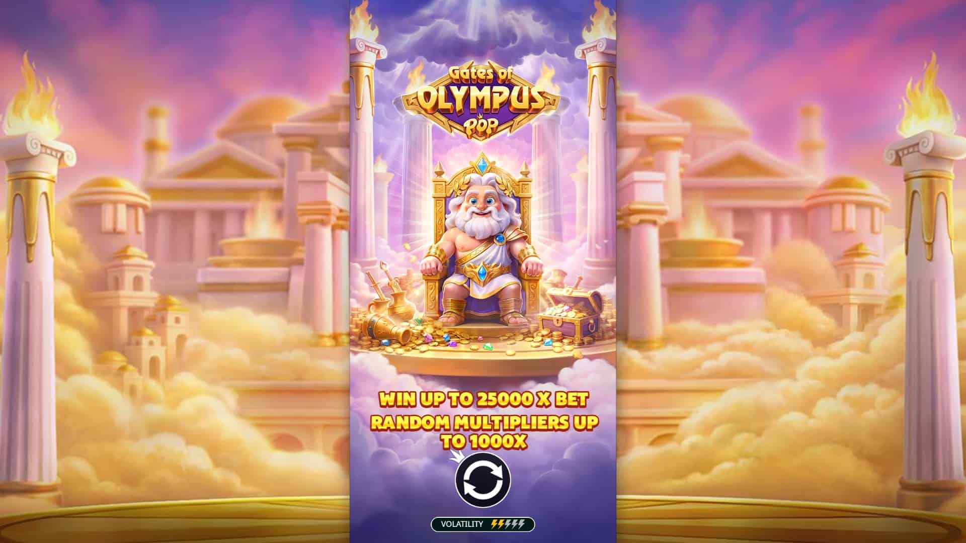 Gates of Olympus POP slot intro screen